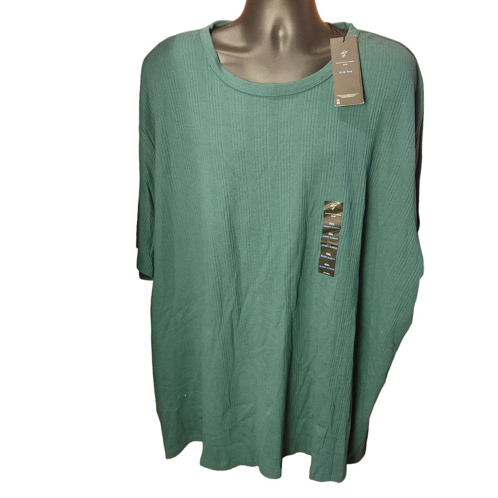 Other Shaquille O'Neal Men's Green Ribbed XLG Tee 5XLT Size US XXL / EU 58 / 5 - 1 Thumbnail