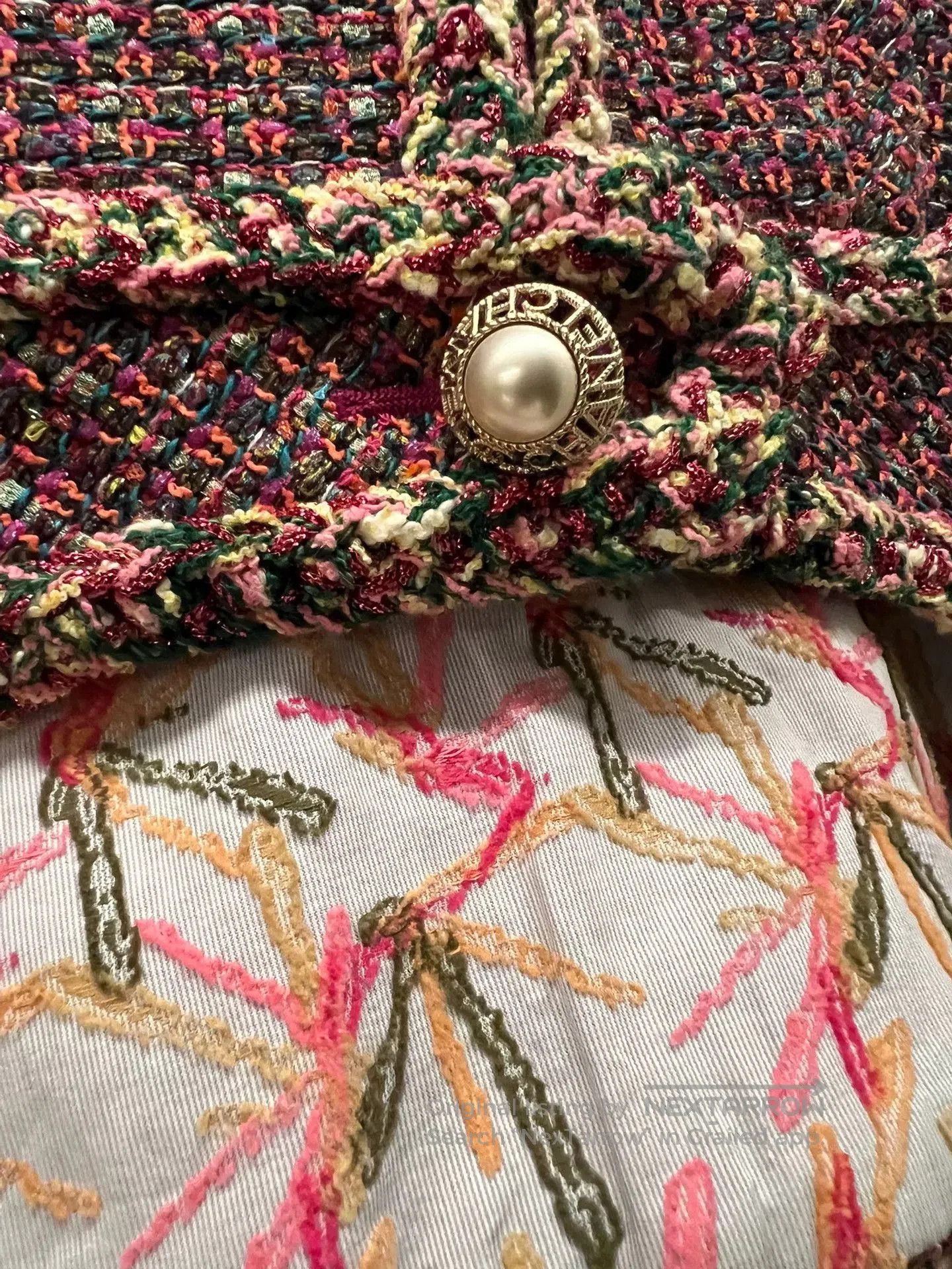 Chanel Chanel 19P Rose Short Jacket 34. Size US XS / EU 42 / 0 - 3 Thumbnail