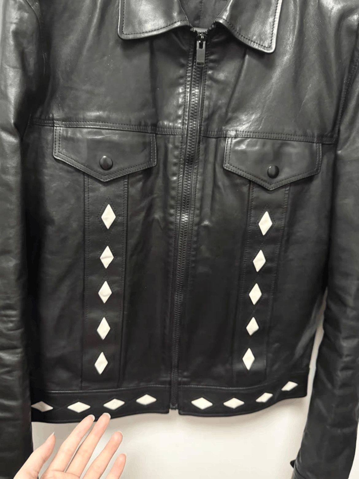 Saint Laurent Paris Sz 50 Saint Laurent Paris by Hedi 15SS Runway Leather Jacke Size US M / EU 48-50 / 2 - 3 Thumbnail