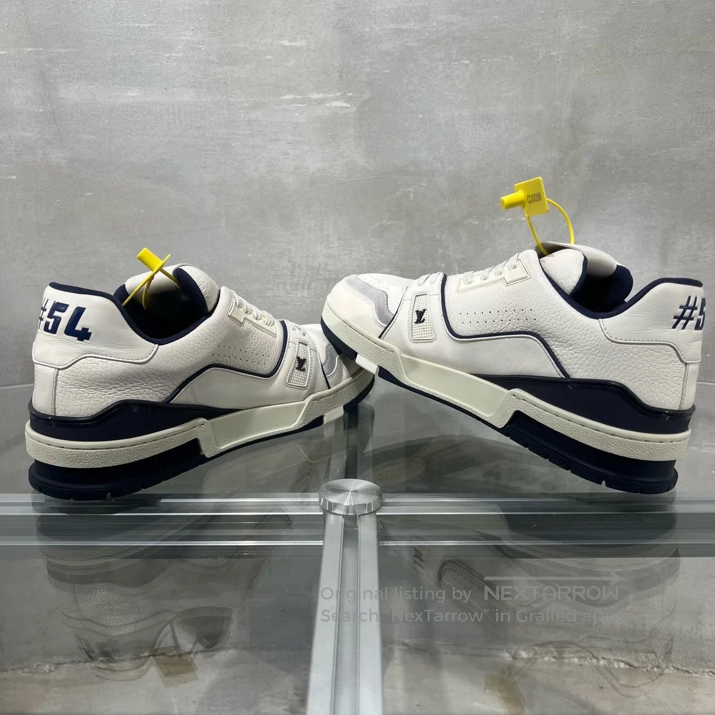 Louis Vuitton Louis Vuitton Trainer White Blue Cement board shoes Size US 9 / EU 42 - 5 Thumbnail