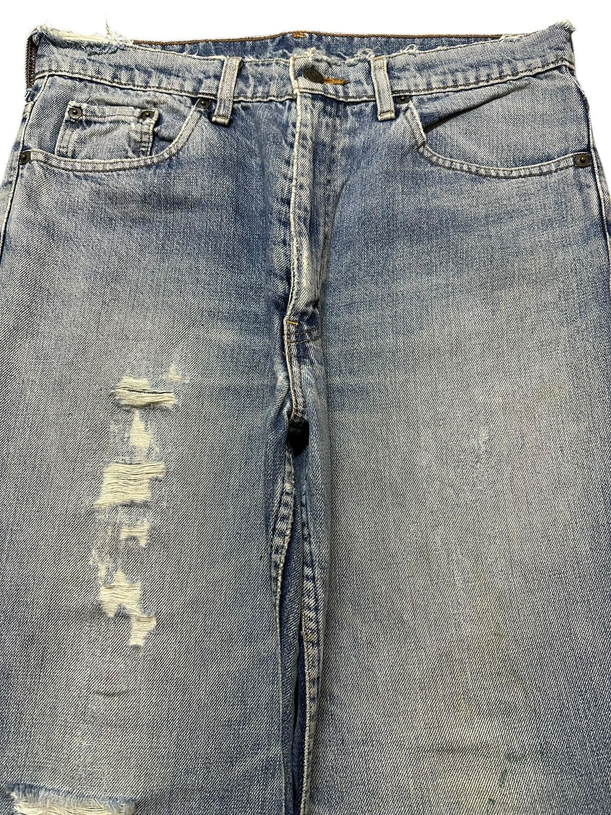 Levi's Vintage 80s Levis 517 Faded Wash Distressed Wide Leg Jeans Size US 32 / EU 48 - 3 Thumbnail