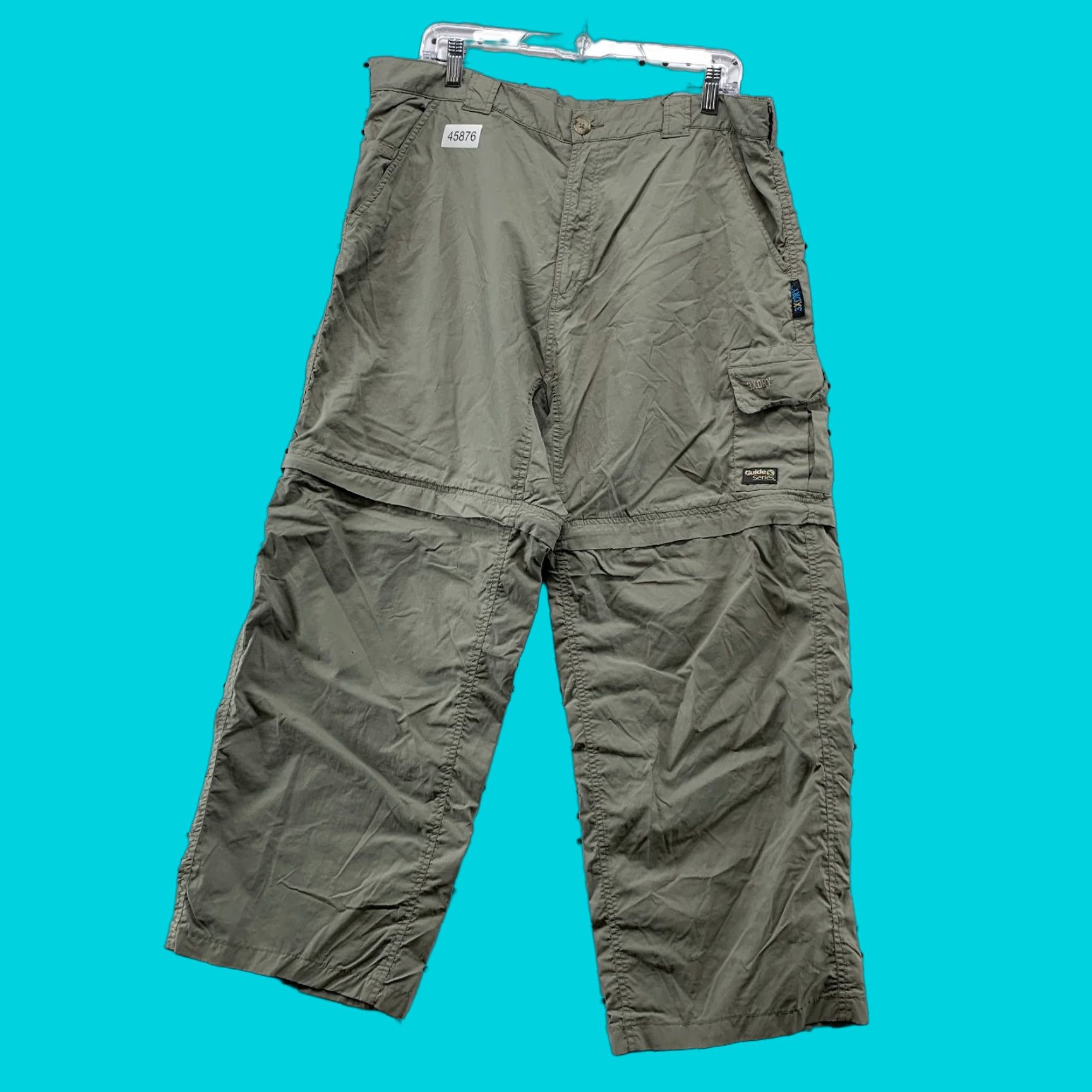Olive Guide Series Mens 38 Olive Green Nylon Outdoor 3XDRY Convertible Cargo Pants Shirts? Size US 38 / EU 54 - 1 Thumbnail