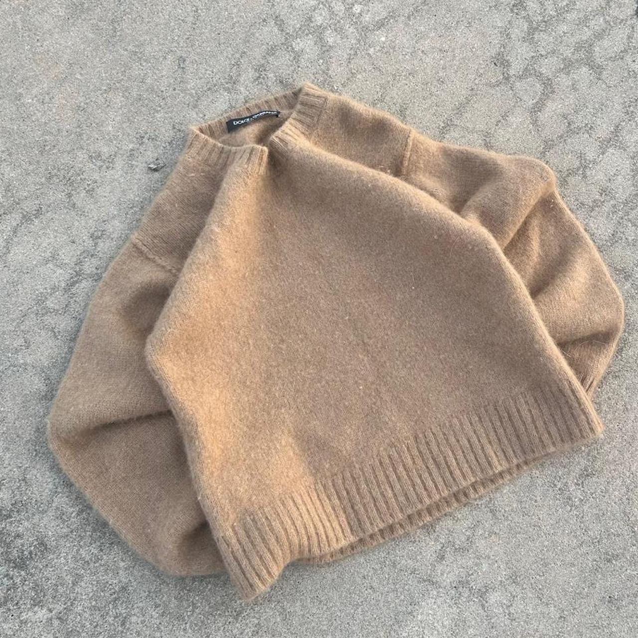 Dolce & Gabbana Vintage Dulce and Gabbana fur camel knit sweater Size S / US 4 / IT 40 - 2 Thumbnail