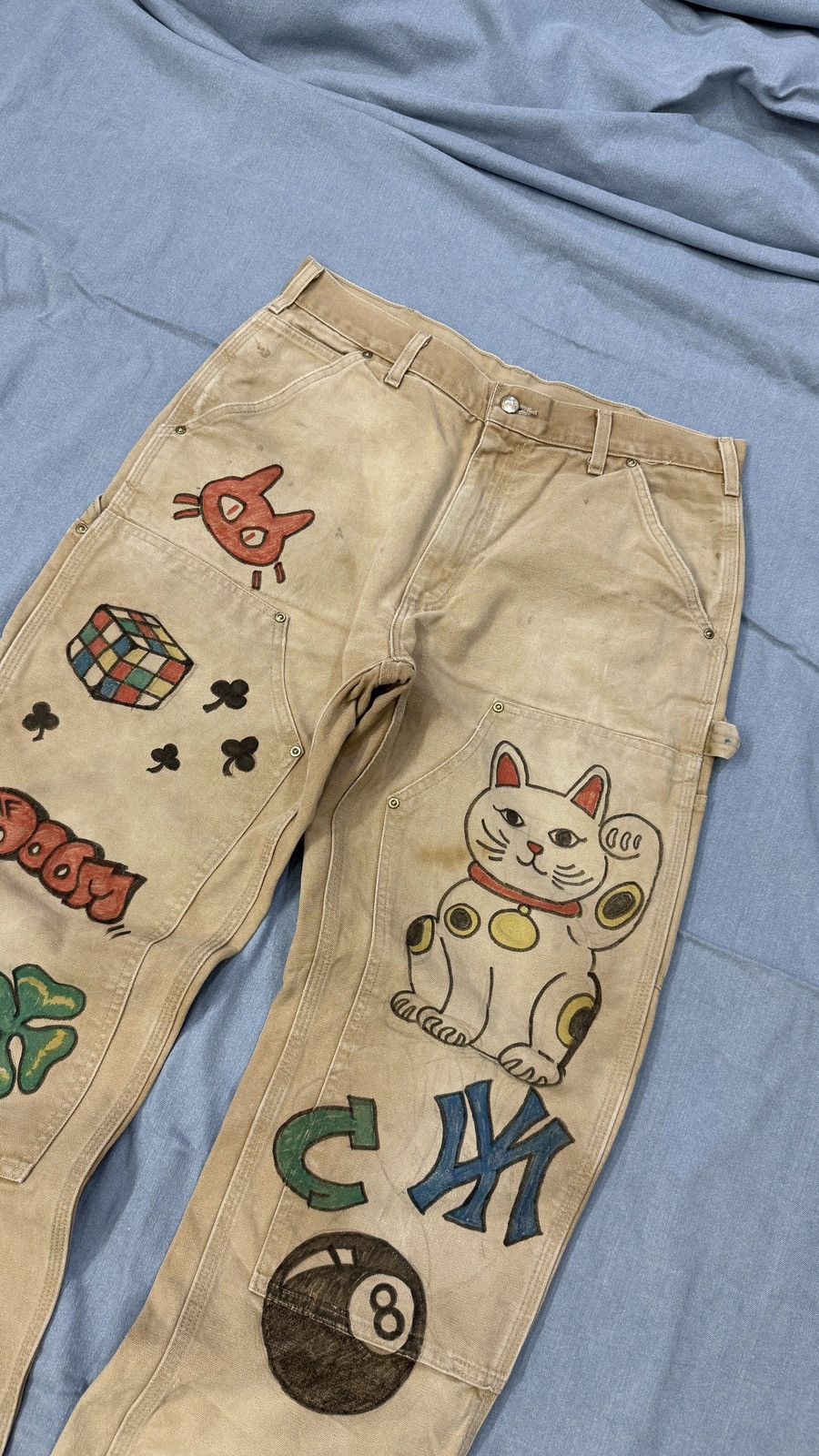 Carhartt 1 of 1 Carhartt hand drwan double knee denim Size US 33 - 3 Thumbnail