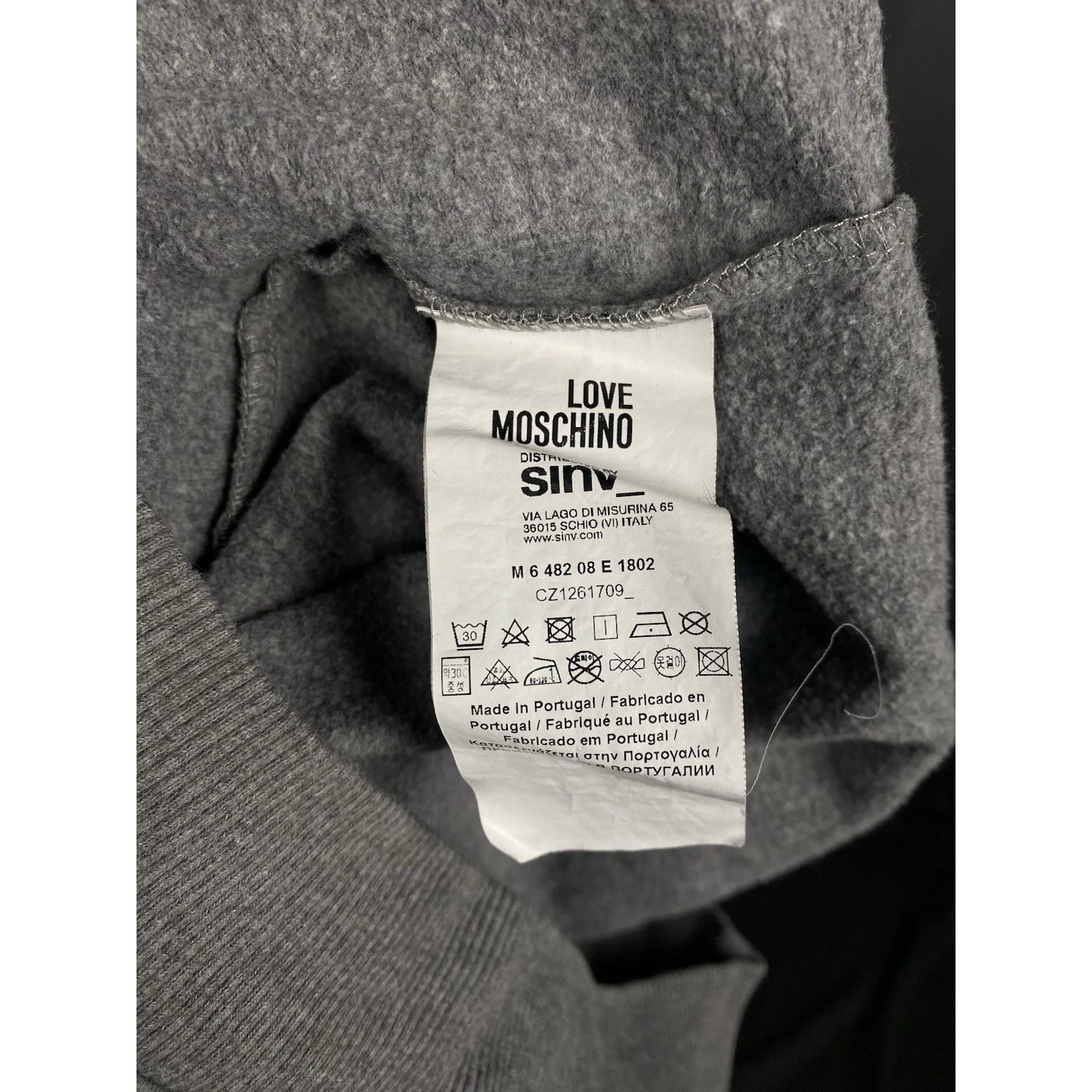Moschino Moschino Psychobilly Big Logo Men's Gray Crewneck Sweater Si Size US M / EU 48-50 / 2 - 10 Thumbnail