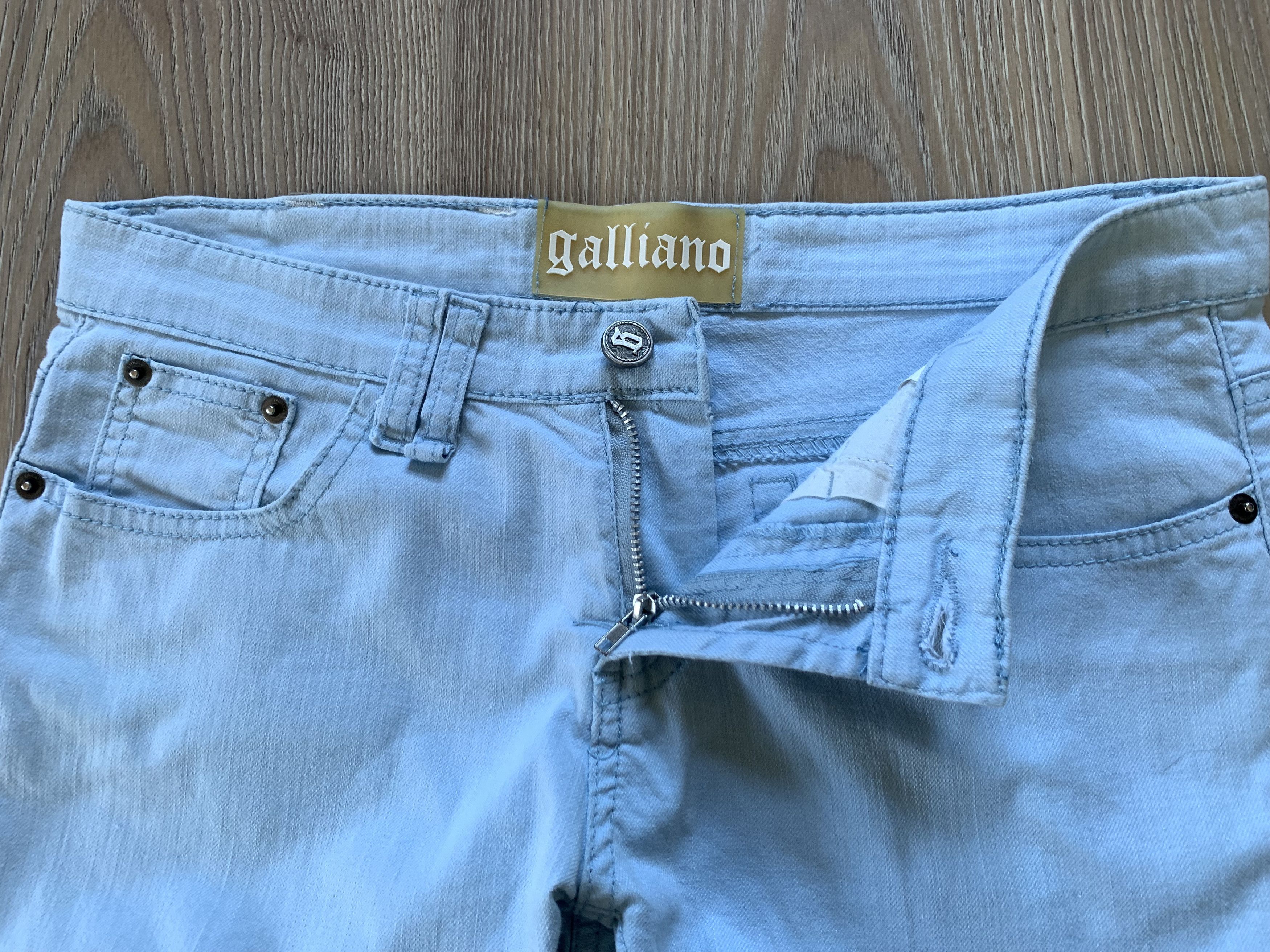Designer John Galliano Vintage Blue Jeans Size 28" / US 6 / IT 42 - 5 Thumbnail