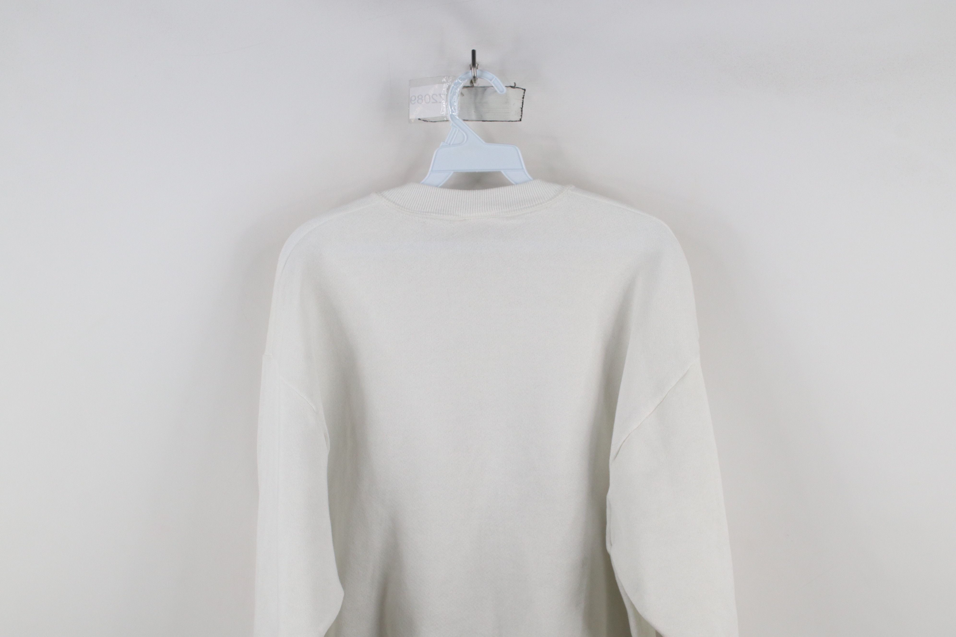 Vintage Vintage 90s Streetwear Blank Crewneck Sweatshirt White Size US M / EU 48-50 / 2 - 9 Thumbnail