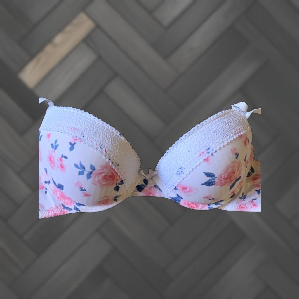 Laura Ashley Laura Ashley Lined Lace Bra 36B Womens Demi Multicolor Adjustment: Size 36B, Lined Lace Bra Size ONE SIZE - 1 Thumbnail