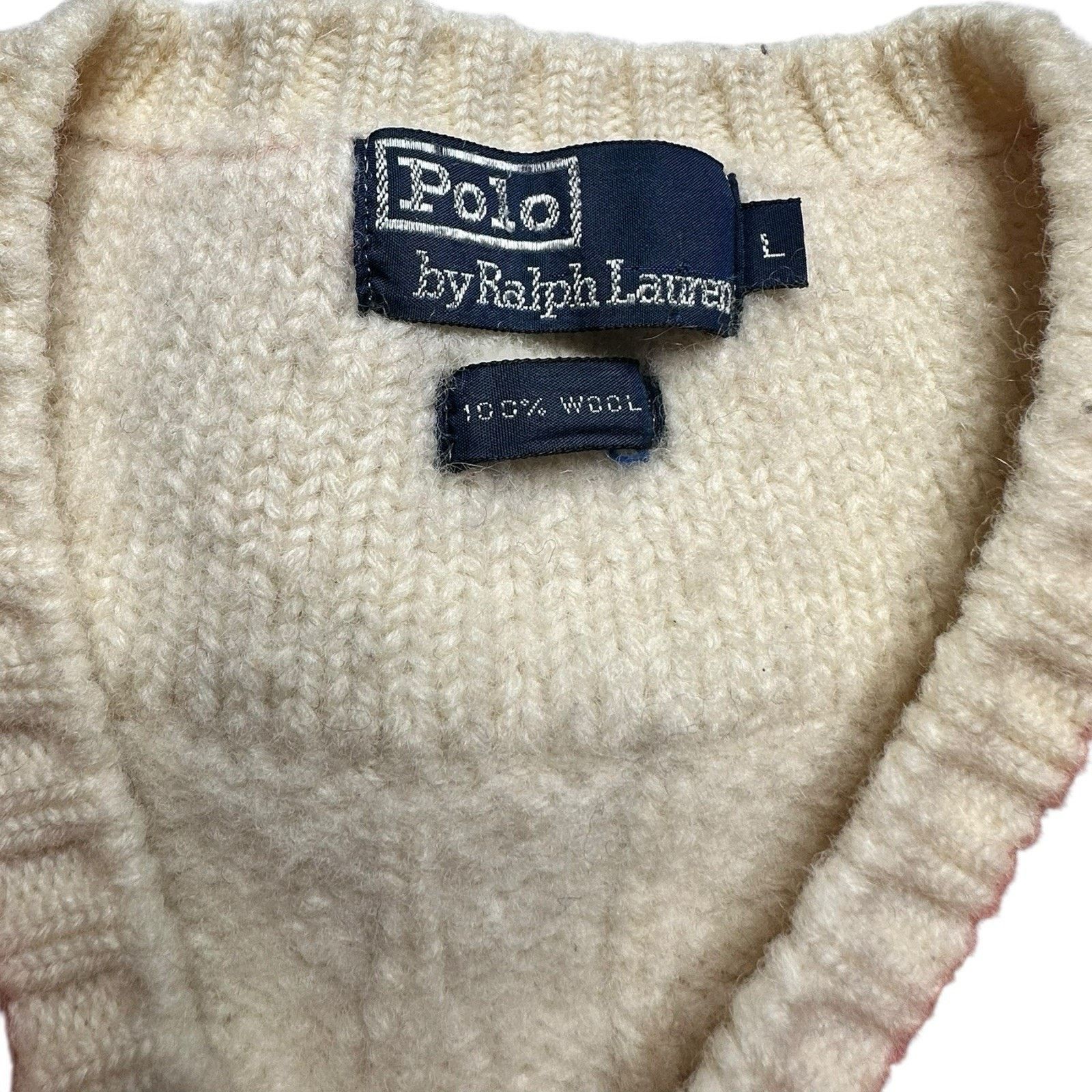 Polo Ralph Lauren Vintage 1980s Polo Ralph Lauren Wool Tennis Sweater Large Size US L / EU 52-54 / 3 - 10 Thumbnail