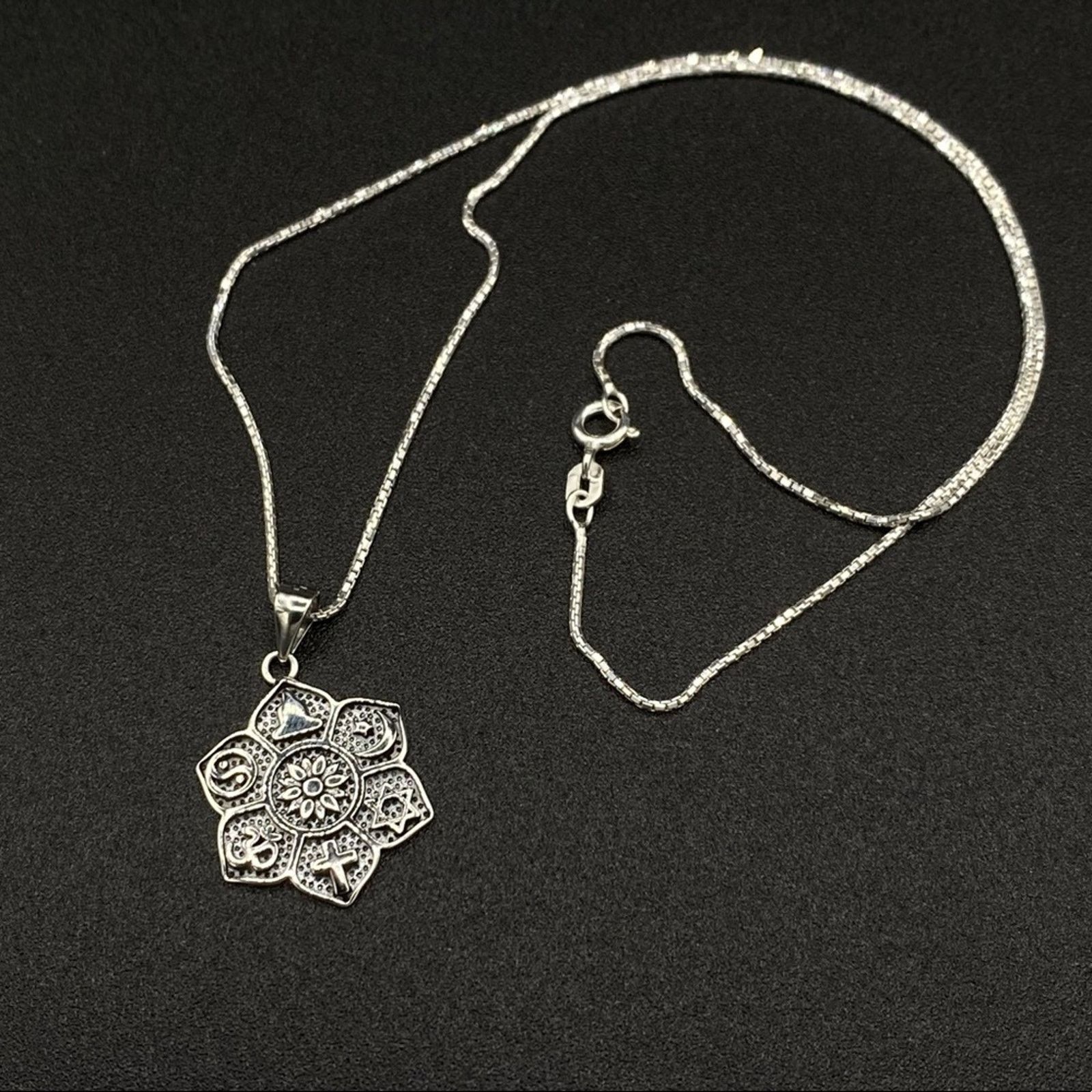 The Unbranded Brand Religious Spiritual Symbols Sterling Silver Necklace Size ONE SIZE - 1 Thumbnail