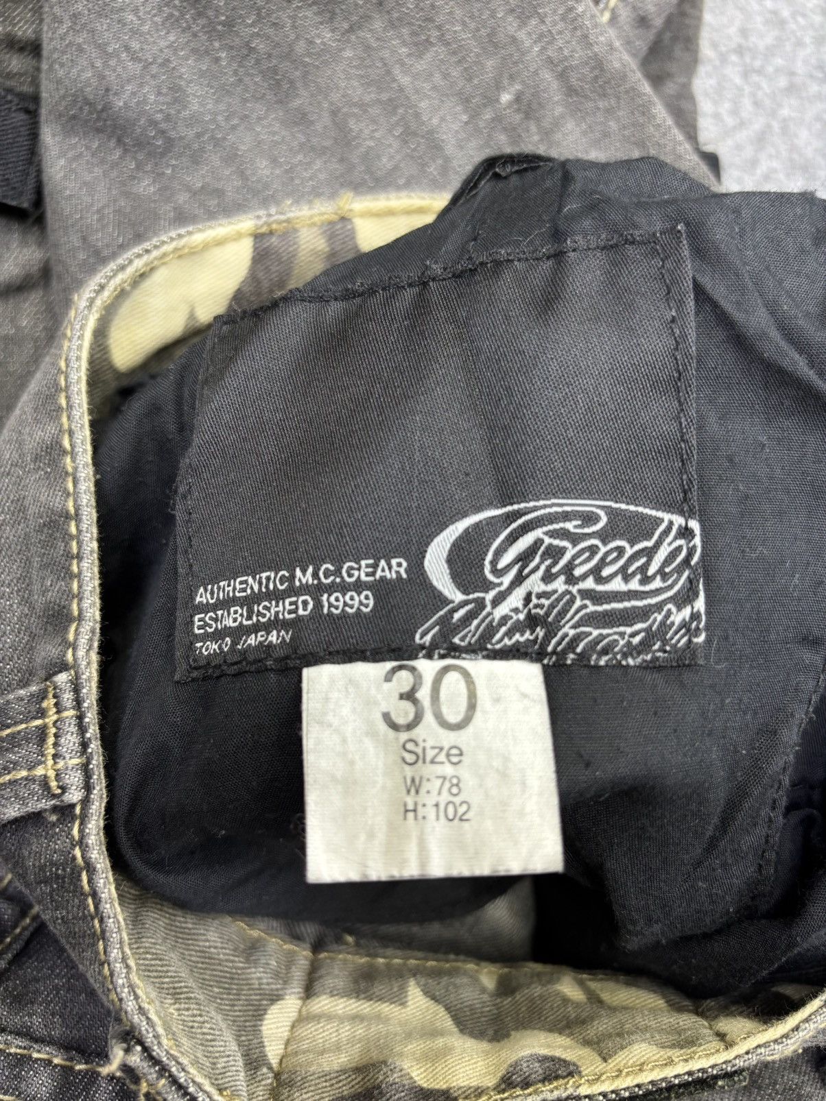 Japanese Brand 💥Biker Denim💥Greddy Multipockets Biker Denim F717 Size US 27 - 21 Thumbnail