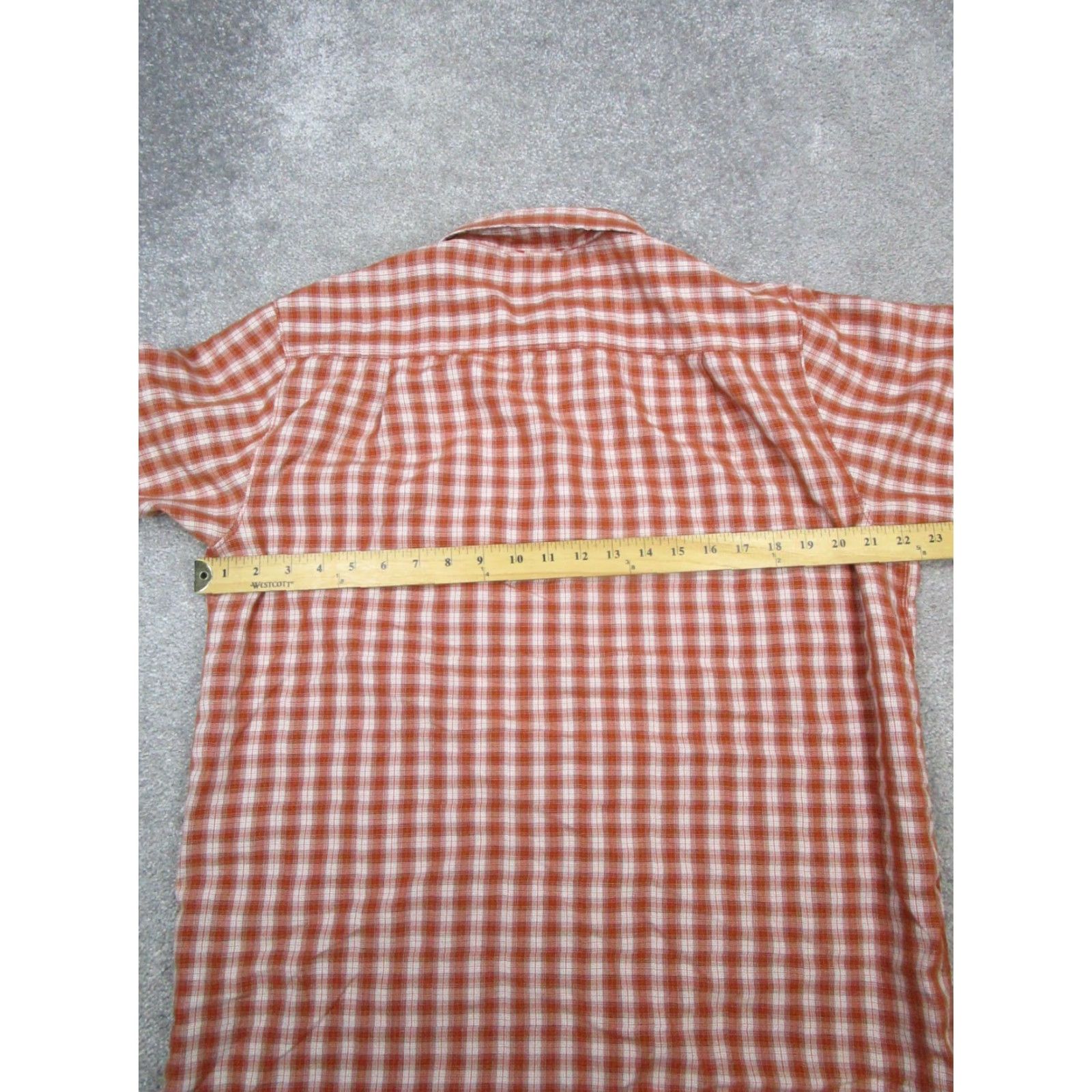 The North Face The North Face Shirt Mens L Orange White Button Up Plaid Casual Short Sleeve Collared Pocketed Regular Fit Vintage: No Size US L / EU 52-54 / 3 - 7 Thumbnail