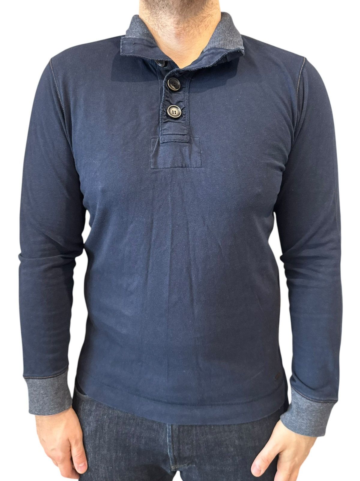 Hugo Boss Hugo Boss Orange Mock Neck Button Jumper Sweatshirt Large Size US L / EU 52-54 / 3 - 1 Thumbnail