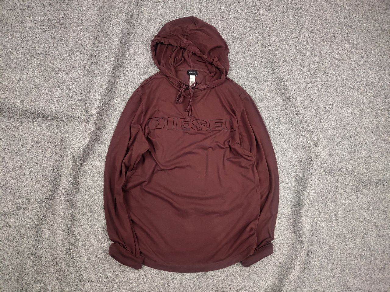 Diesel Vintage Diesel Dark Brown Logo Y2k Long Sleeve Light Hoodie Size US M / EU 48-50 / 2 - 1 Thumbnail