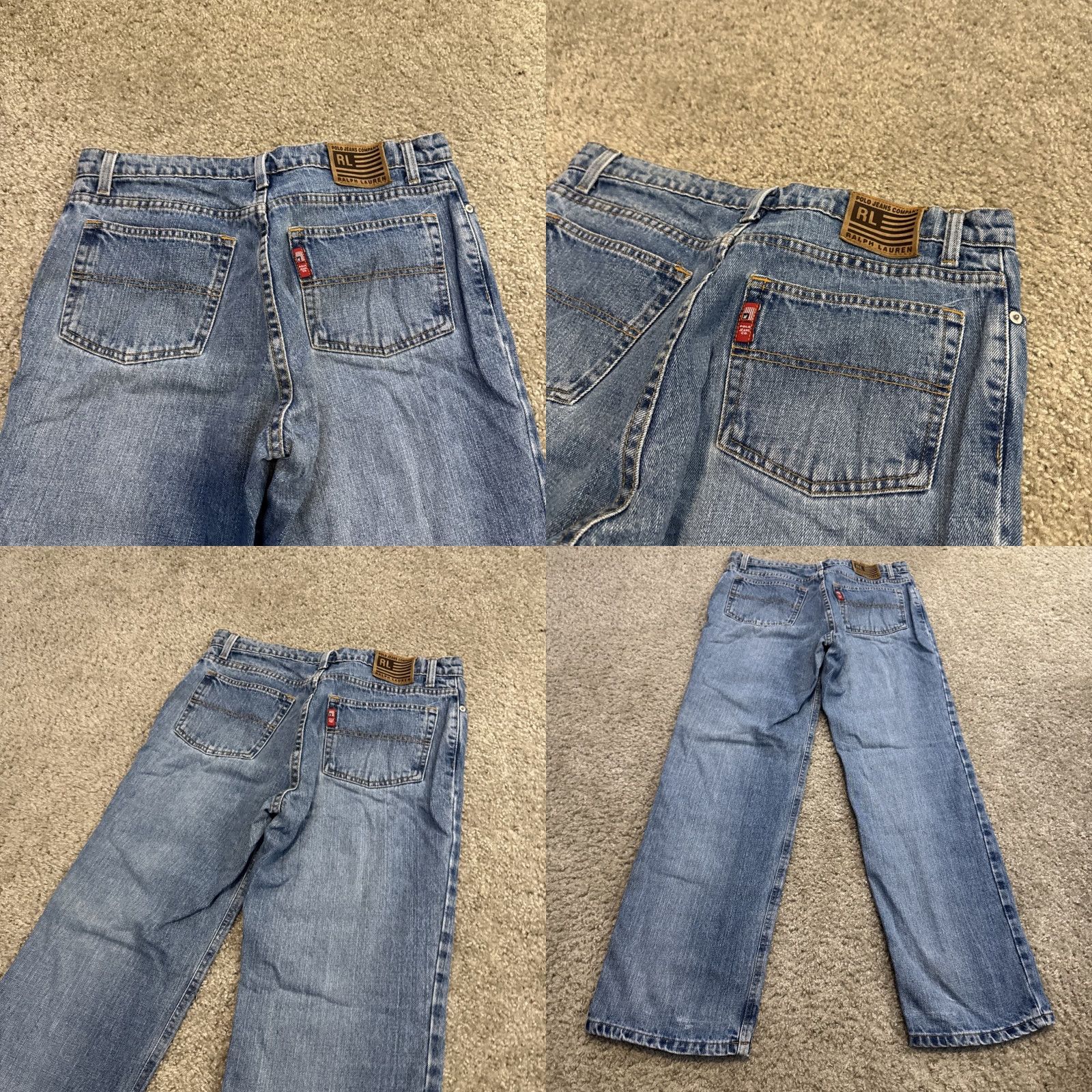 Ralph Lauren VINTAGE Ralph Lauren Polo Jeans Straight Leg 32x28 Denim Blue Jeans 90s Y2K Mens Jeans Size US XS / EU 42 / 0 - 8 Thumbnail
