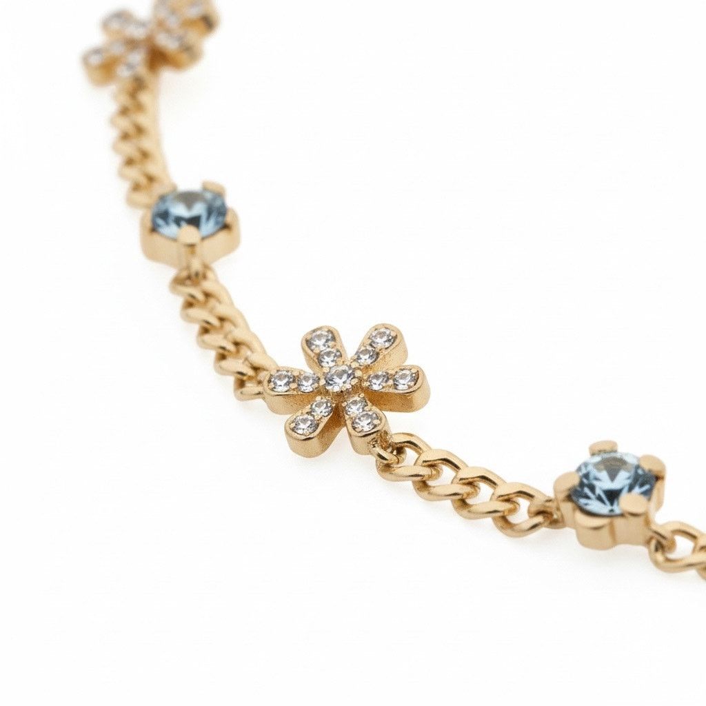 Karl Lagerfeld Karl Lagerfeld Paris Gold Tone Crystal Flower Necklace NWT Size ONE SIZE - 2 Thumbnail