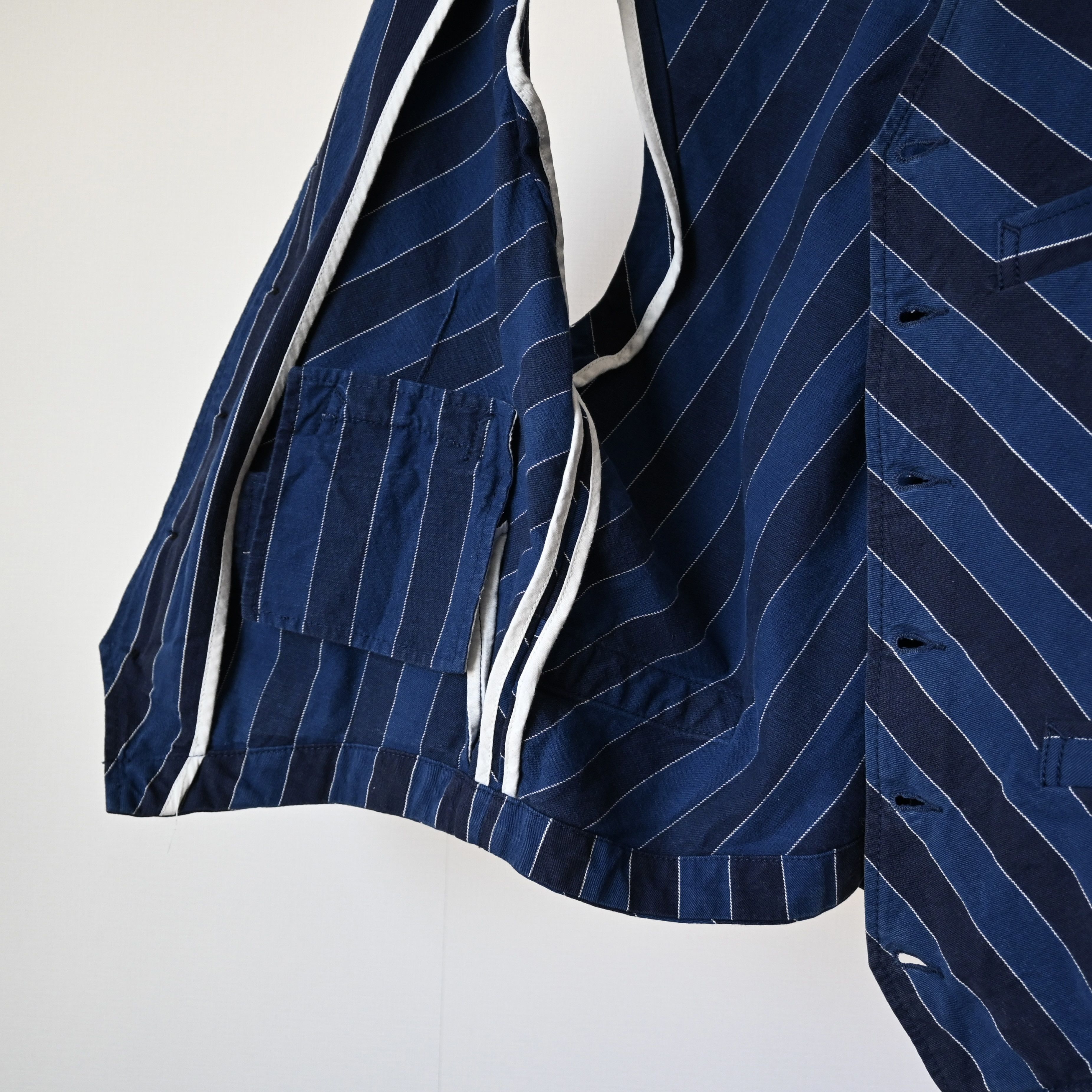 Beams Plus BEAMS Plus regimental striped denim gilet type work vest Size US M / EU 48-50 / 2 - 13 Thumbnail
