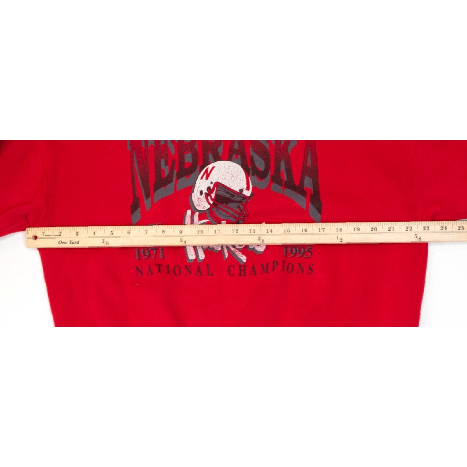 Lee VINTAGE Lee Nebraska Cornhuskers Sweatshirt XL Red Men's Sweatshirt 90s NCAA Distressed Embroidered Size US XL / EU 56 / 4 - 4 Thumbnail