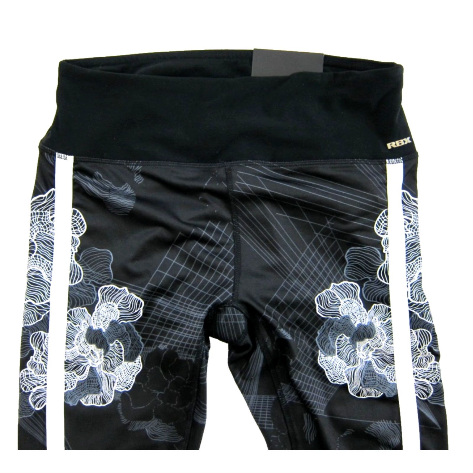 Vintage RBX Women Black White Floral Geometric Stretch 7/8 Ankle Length Legging M Size 32" / US 10 / IT 46 - 5 Thumbnail