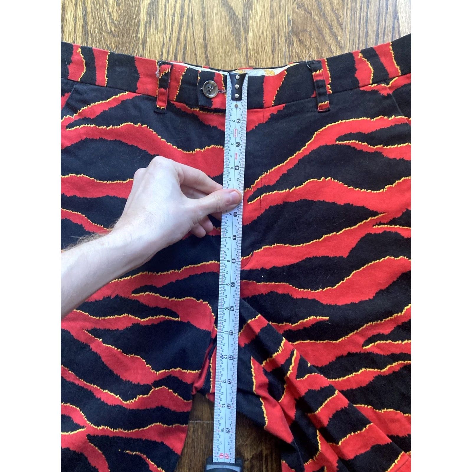 Vintage Loudmouth Golf Mens Chino Shorts Size 36 Red Tiger Camo AOP Size US 36 / EU 52 - 3 Thumbnail