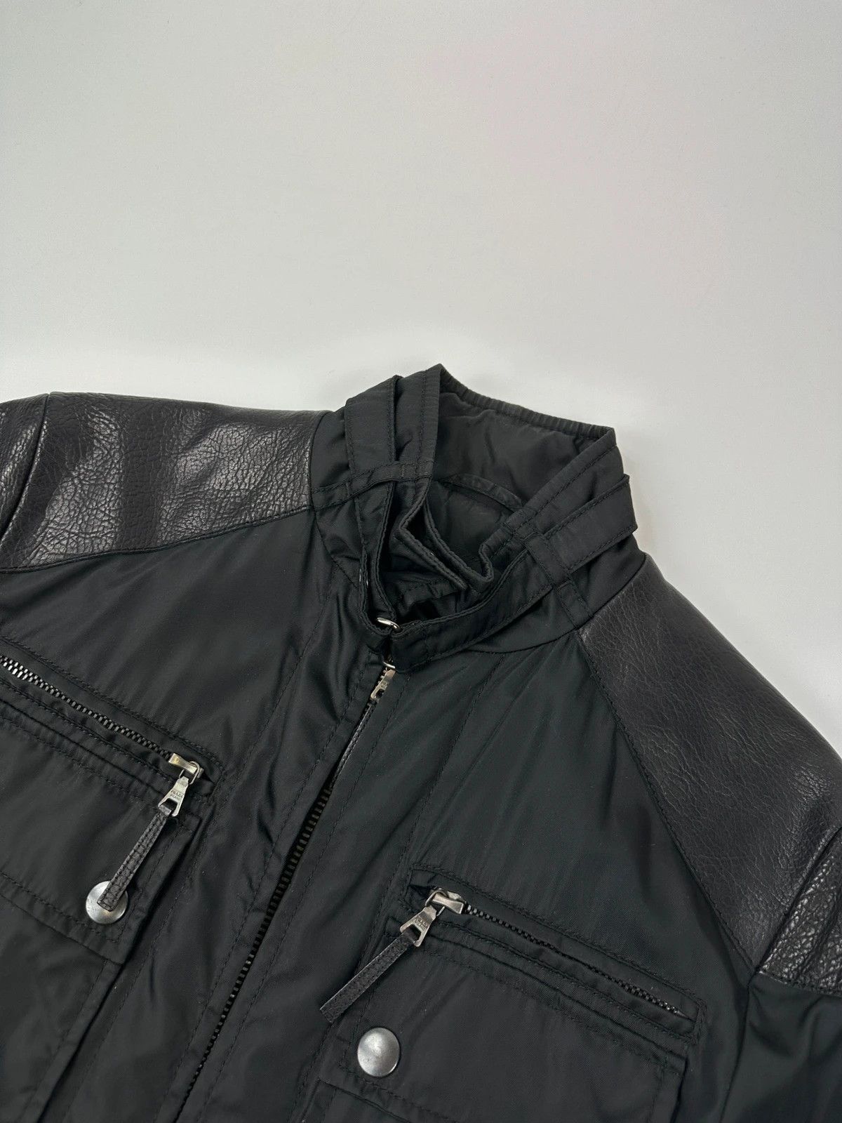Prada Prada Milano Black Nylon & Leather Cargo Pockets Long Jacket Size M / US 6-8 / IT 42-44 - 2 Thumbnail