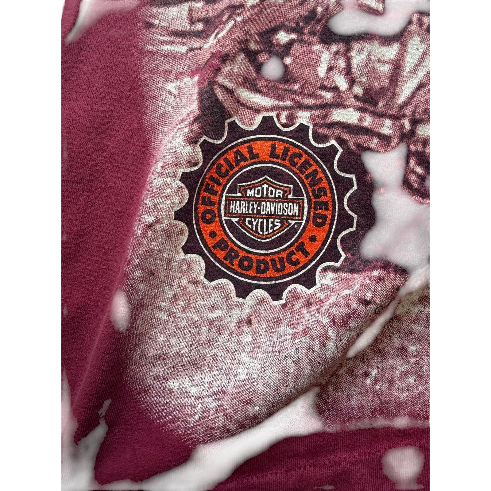 Vintage Vintage HD Maroon Licensed Motorcycle Photo Tee Size US XL / EU 56 / 4 - 3 Thumbnail