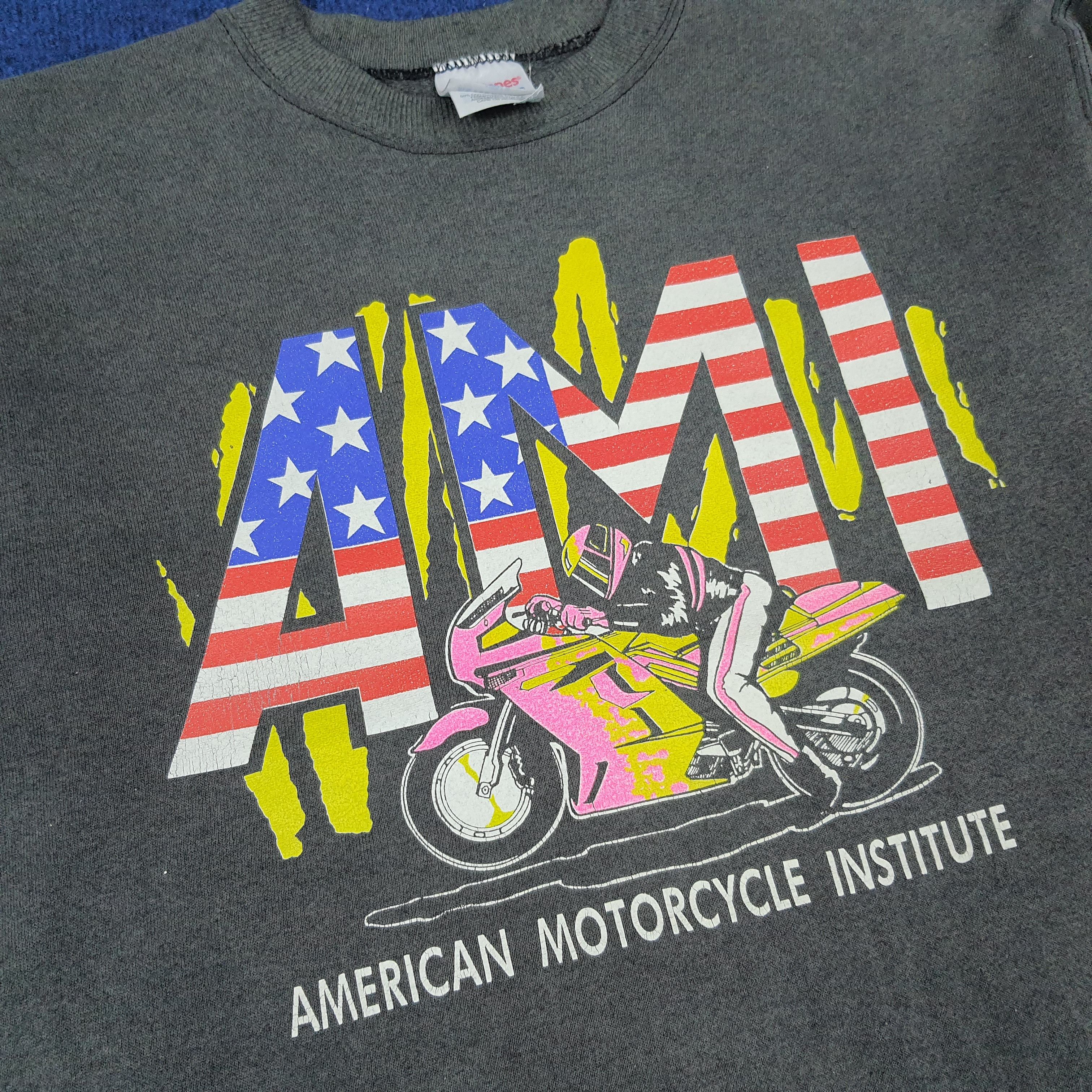 Vintage Vintage AMI American Motorcycle Institute Sweatshirts Size US S / EU 44-46 / 1 - 2 Thumbnail