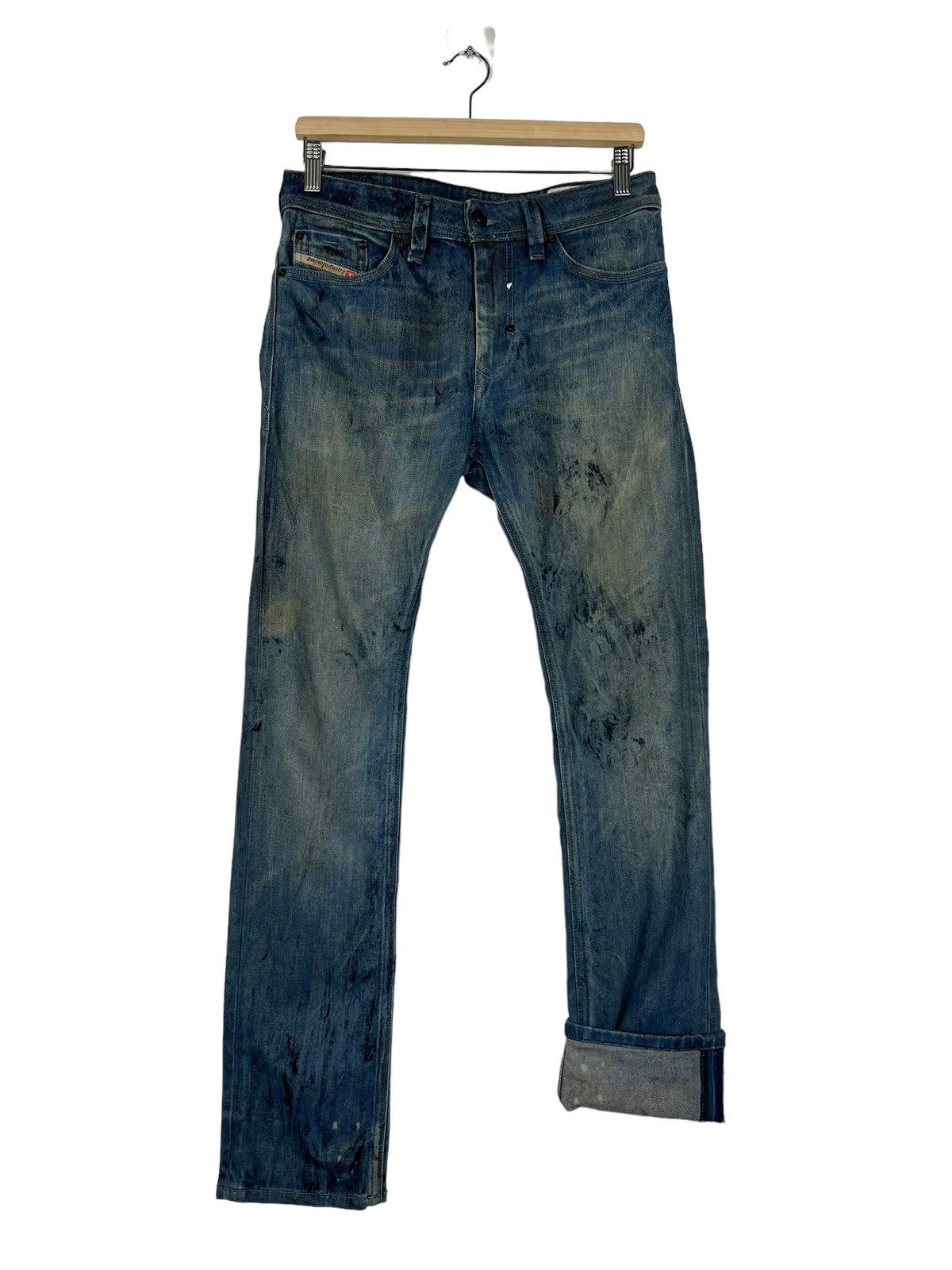 Diesel 🔥 DIESEL THANAZ WASH DYED PAIN SPLASH Size US 30 / EU 46 - 10 Thumbnail