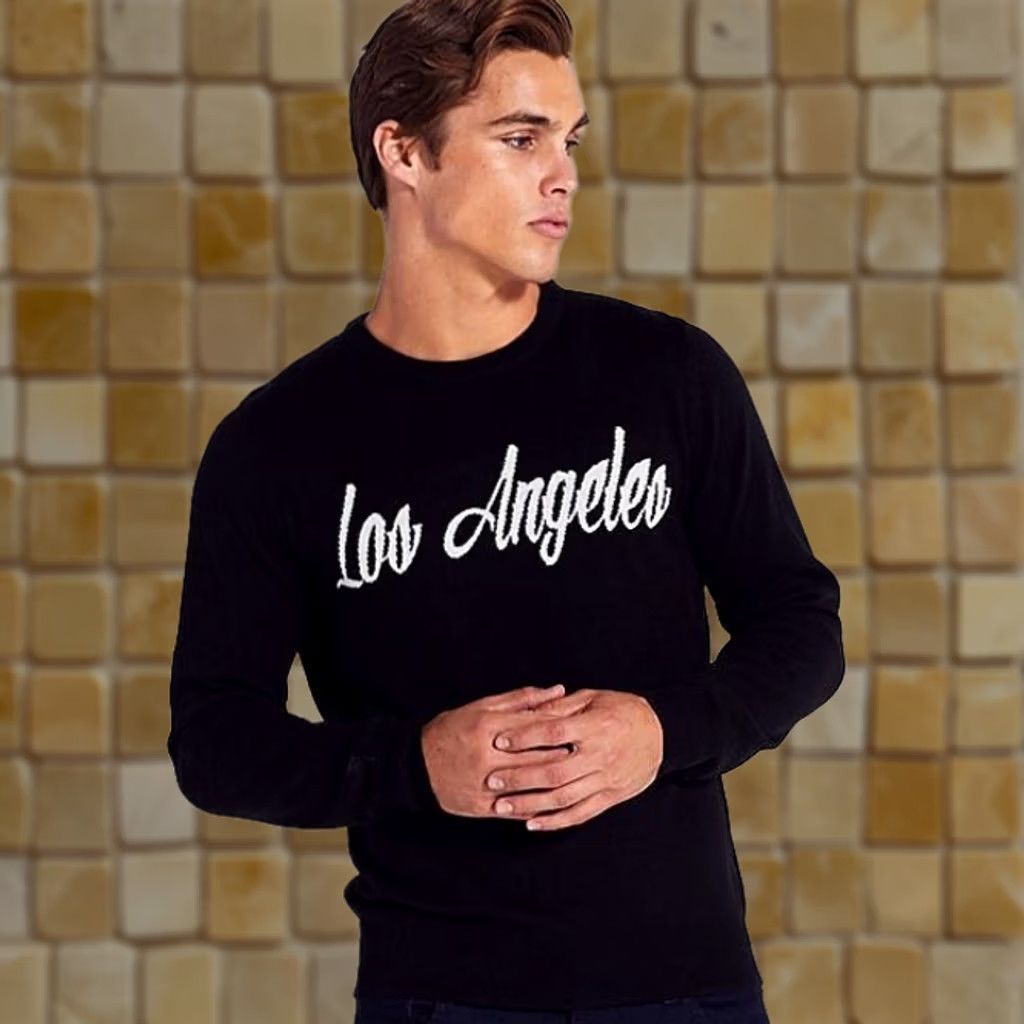 Vintage Adam Levine Black Los Angeles Sweater Slim Size M Crewneck Pullover Knit Long Sleeve Casual Men’s Size US M / EU 48-50 / 2 - 1 Preview
