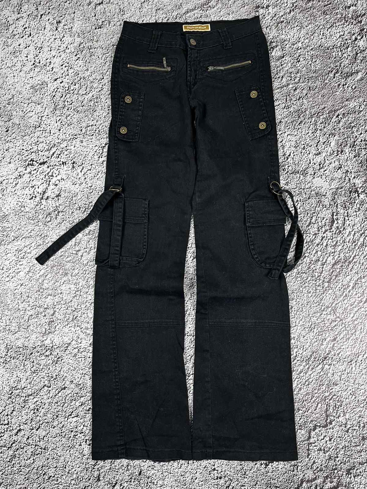 Vintage Vintage Y2K faded cargo flared pants 00s streetwear outdoor Size 27" / US 4 / IT 40 - 1 Thumbnail