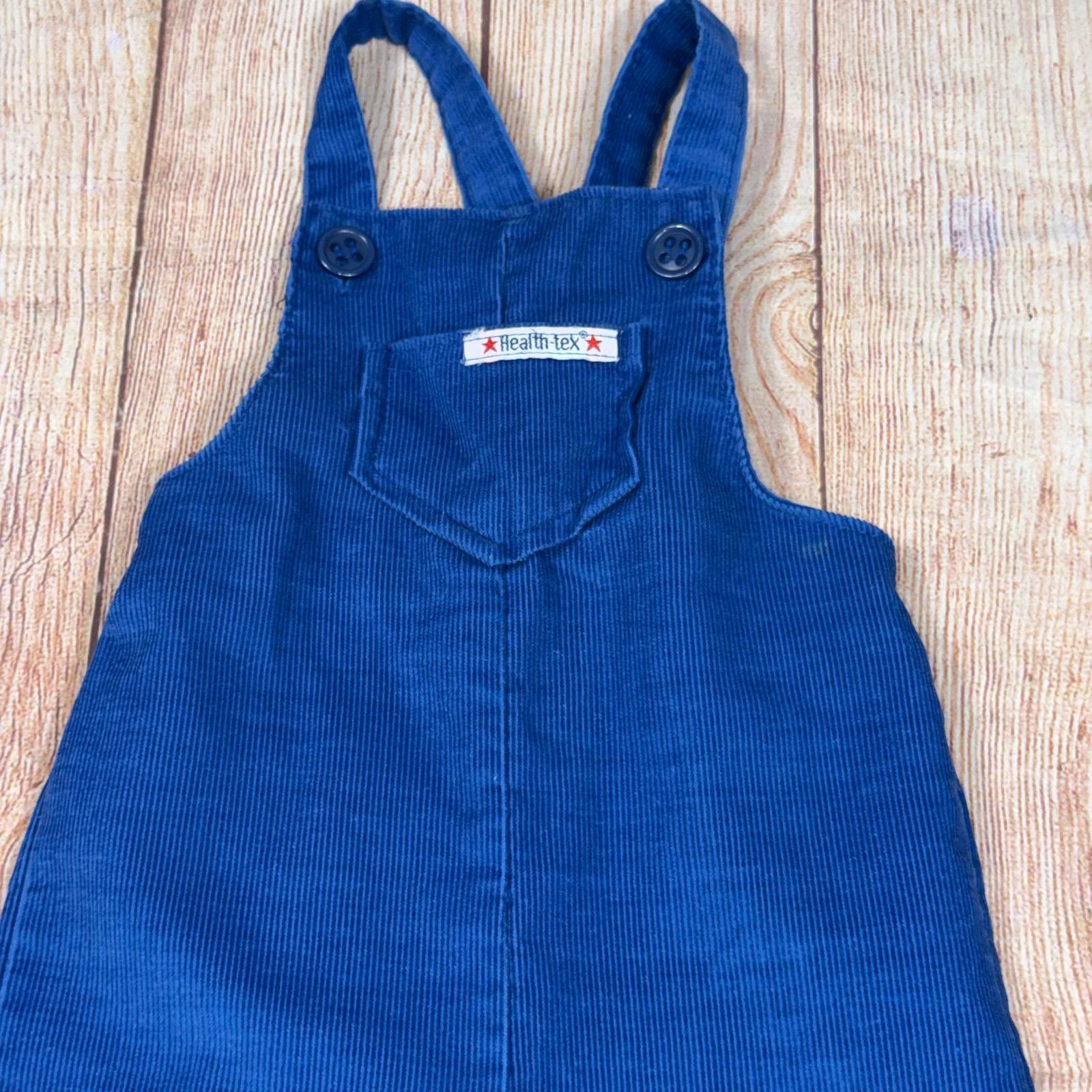 Other Vintage Health-tex 18 Month Blue Corduroy Overalls Size ONE SIZE - 2 Thumbnail
