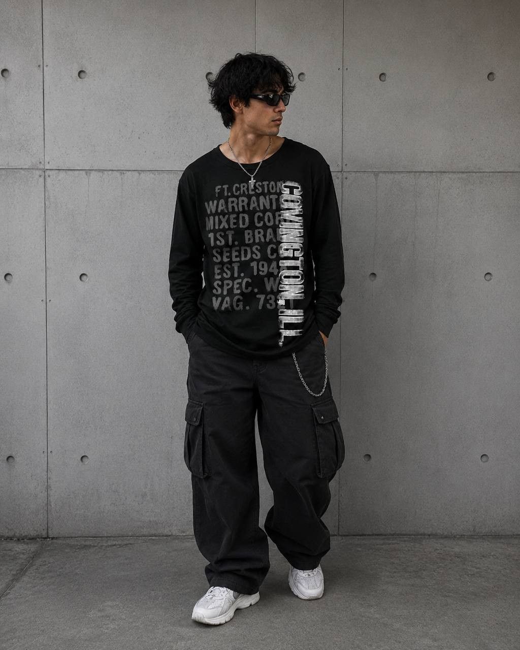 If Six Was Nine Y2K Vkei Graphic Print Japanese Archive Longsleeve Goth Size US M / EU 48-50 / 2 - 6 Thumbnail