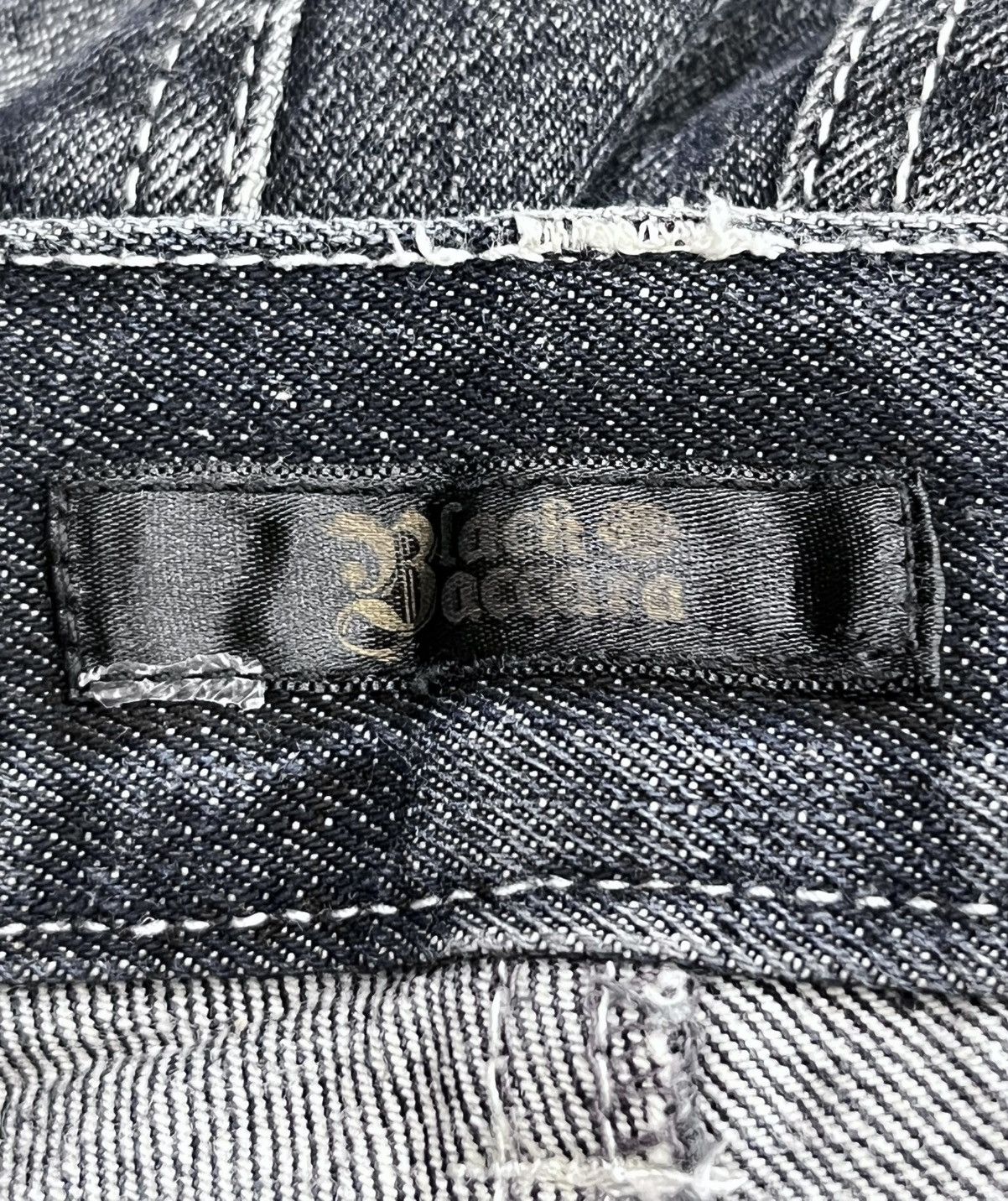 FYE🔥VTG BLACK BACCARA GLITTER SPLASH DISTRESSED FLARE JEANS