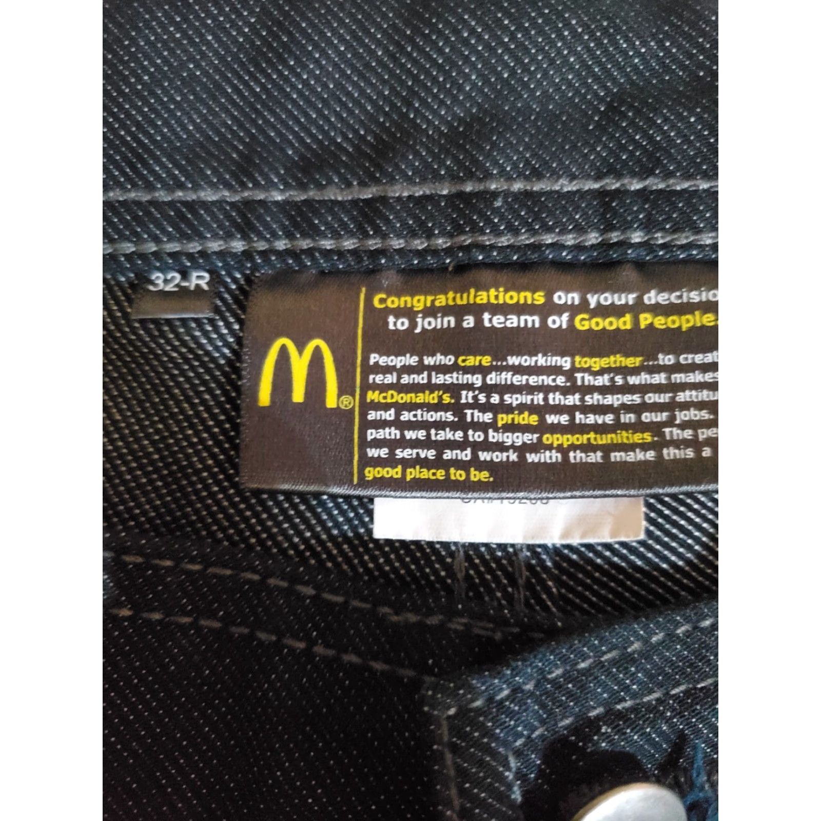 Vintage VINTAGE McDonald's Uniform Jeans Stretch Denim Classic Fit Cotton Blend Mens Sz 32x30 Blk Size 24" / US 00 / IT 34 - 4 Thumbnail