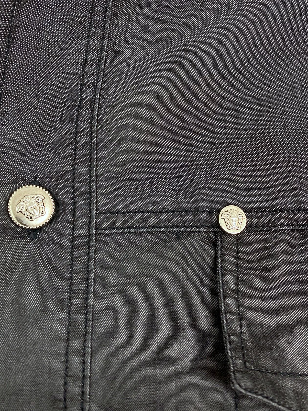 Versace Jeans Couture 1990’s Versace Jeans Couture Shiny Cotton Button Up Shirt Size US M / EU 48-50 / 2 - 4 Thumbnail