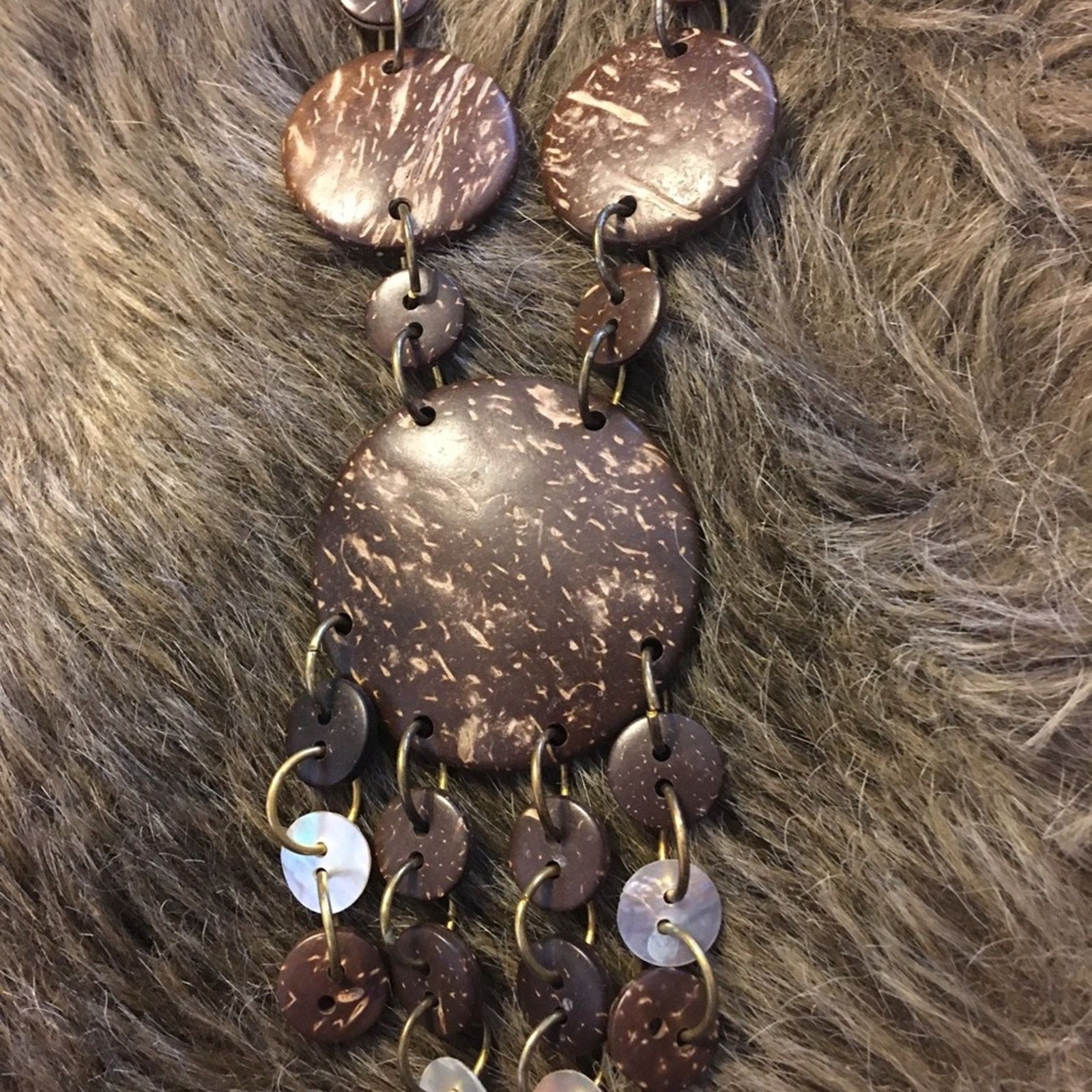 Jewelry Boho wood bead chandelier fringe necklace Size ONE SIZE - 6 Thumbnail