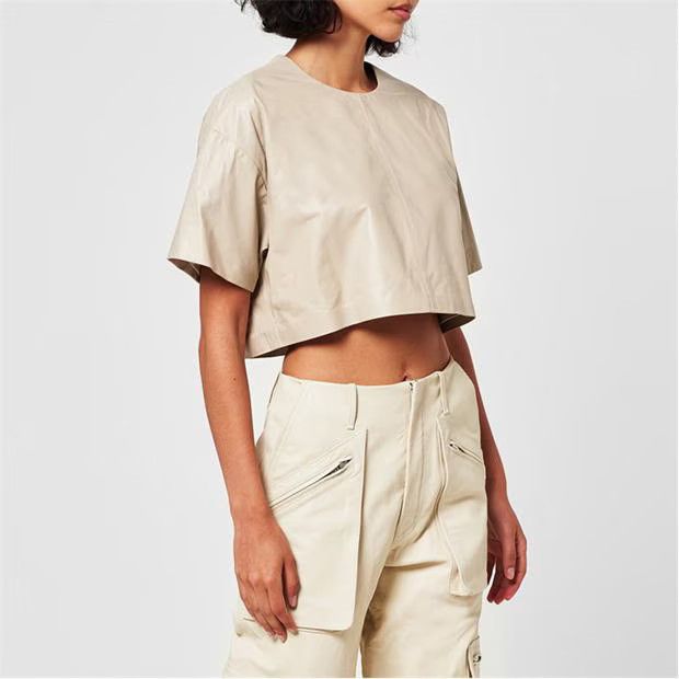 Amiri o1g2r1mq0824 Crop Tops in Light Khki Size M / US 6-8 / IT 42-44 - 5 Thumbnail