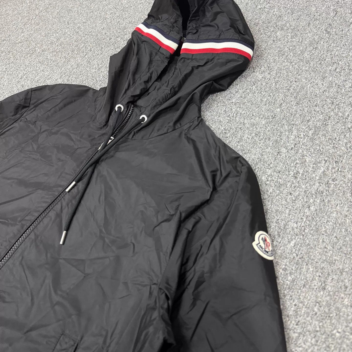 Moncler Moncler Black Striped Arm Logo Nylon Jacket Size 3 Size M / US 6-8 / IT 42-44 - 3 Thumbnail