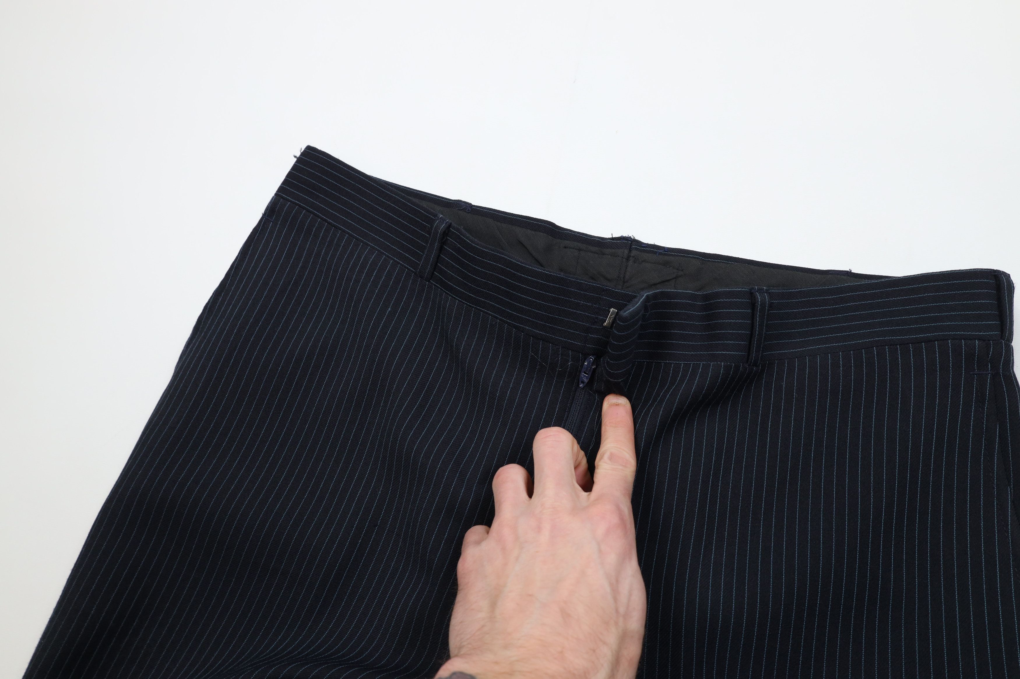 Vintage Vintage 70s Streetwear Flared Wide Leg Chino Pants Blue USA Size US 38 / EU 54 - 6 Thumbnail