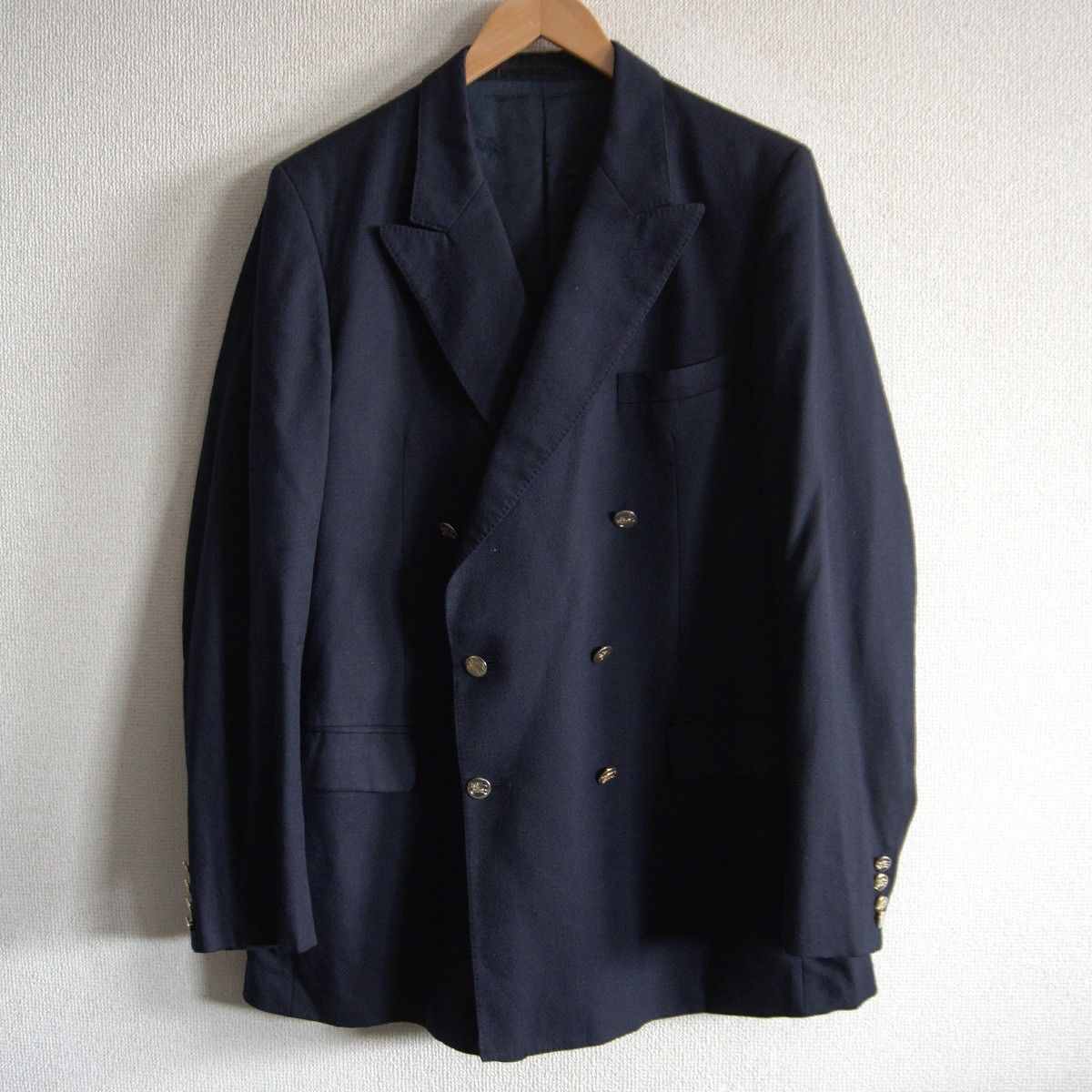 Vintage BURBERRYS Double Breasted Navy Blazer Silver Buttons Size XL Size US XL / EU 56 / 4 - 1 Thumbnail