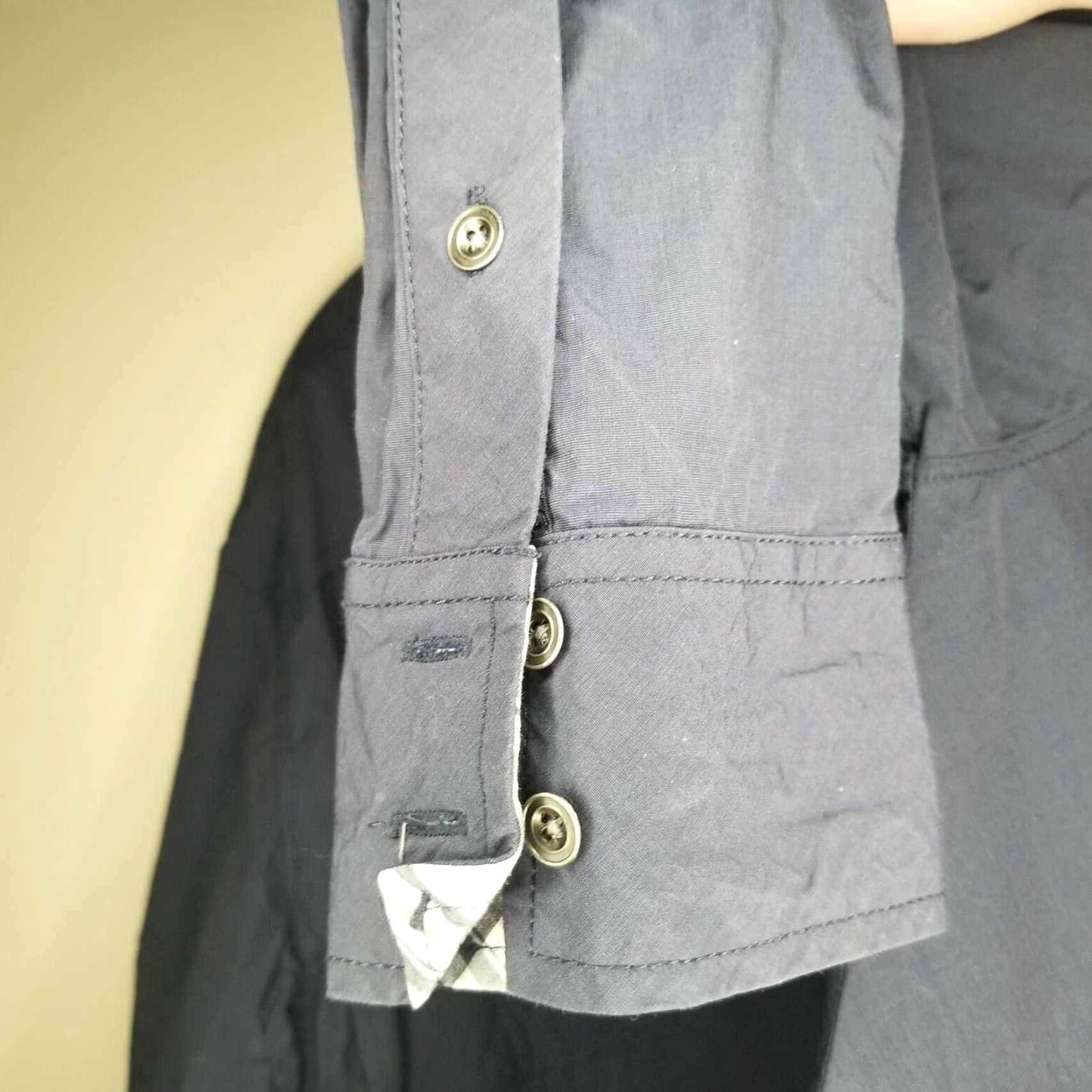 Buckle Black Buckle Black Mens Athletic Fit Button Up Blue Long Sleeve Size XL Mens Size US XL / EU 56 / 4 - 5 Thumbnail