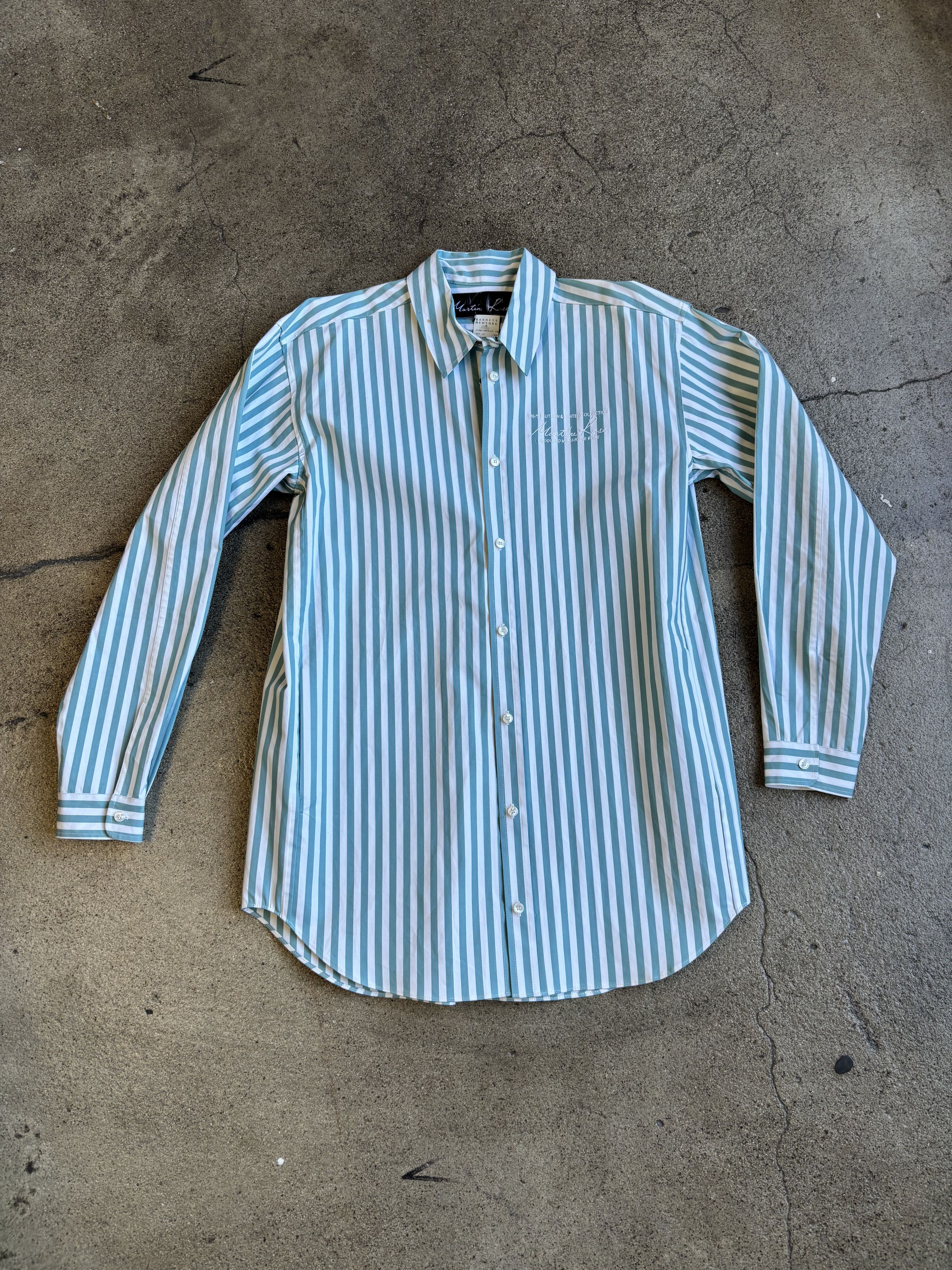 Martine Rose Martine Rose Embroidered Stripe Shirt SS 2020 Size US XL / EU 56 / 4 - 1 Thumbnail