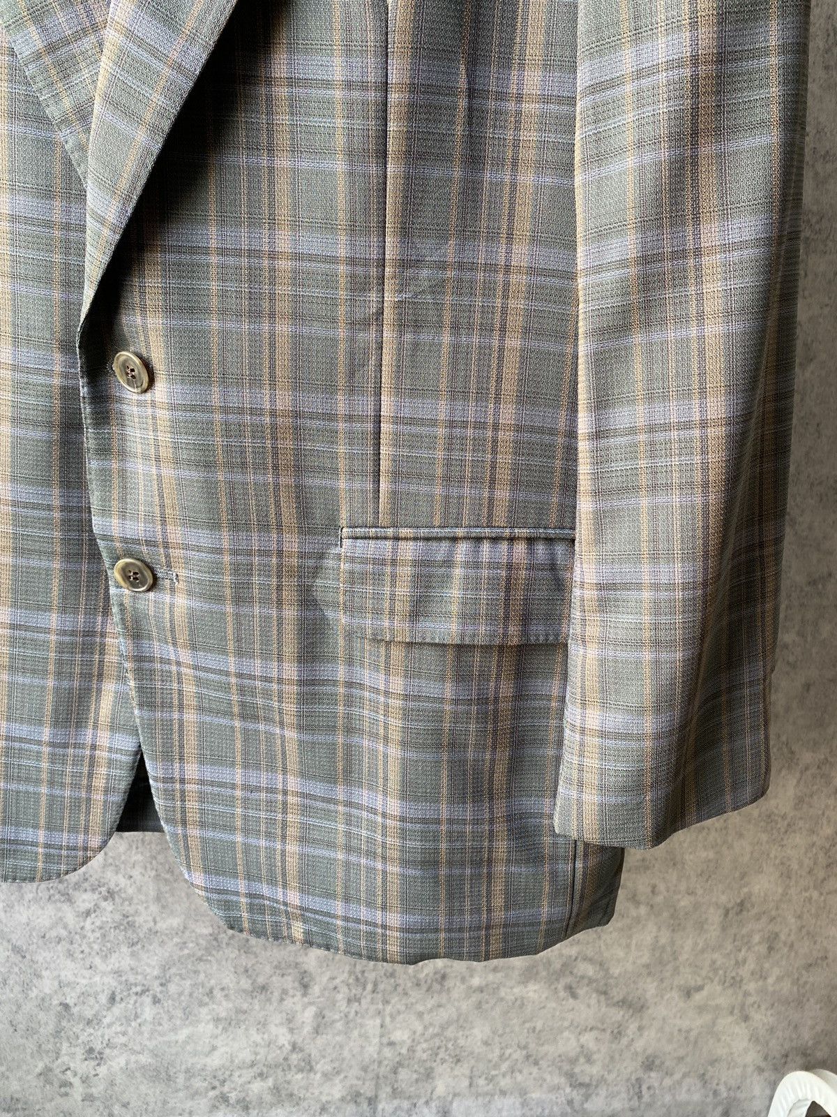 Balenciaga Vintage 90s Balenciaga Paris Plaid Design Blazer Size US L / EU 52-54 / 3 - 5 Thumbnail