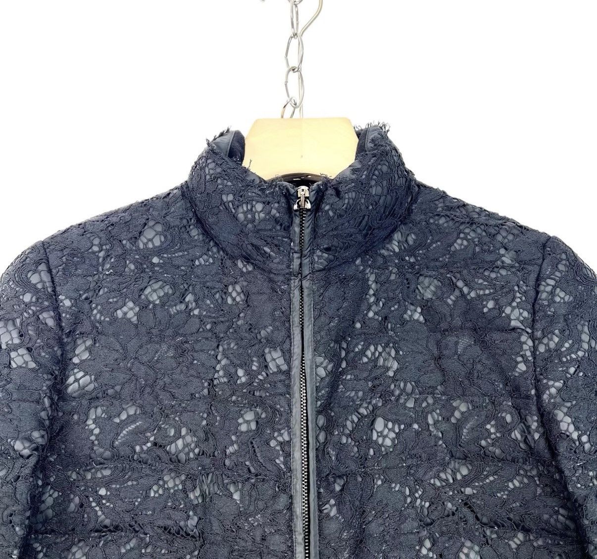 Valentino Valentino Black Lace Floral Down Jacket K12 Size XXL / US 16-18 / IT 52-54 - 3 Thumbnail