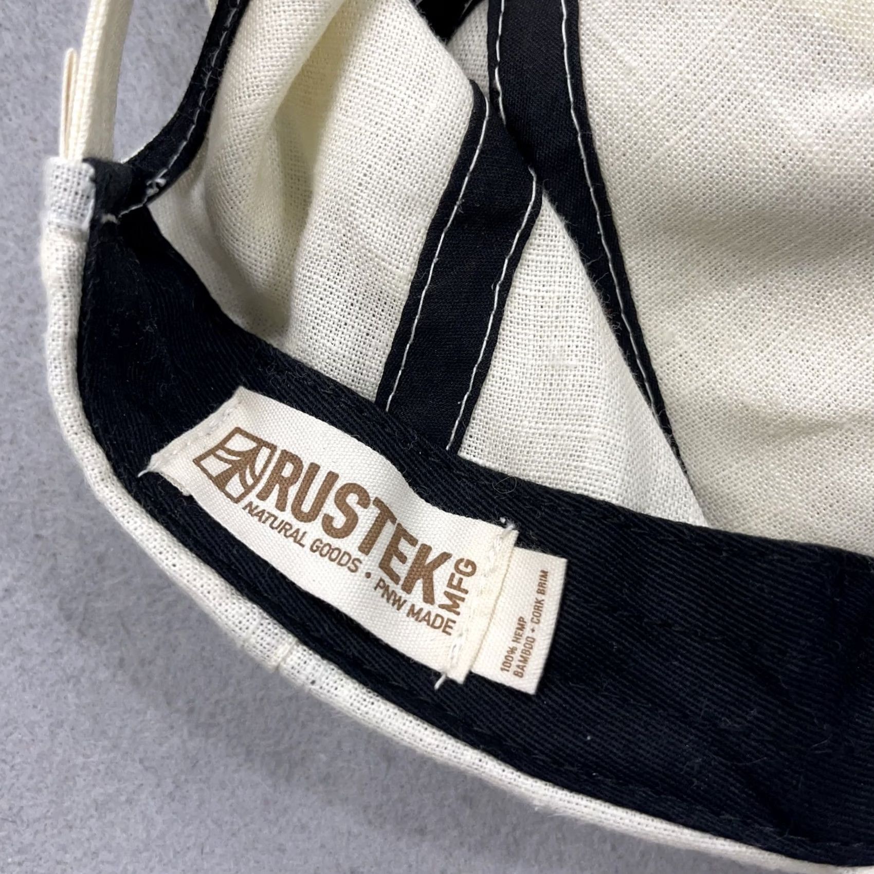 Vintage Rustek Hat Adult One Size Ivory Hemp Golf Hat Strapback Camp Boho Lightweight Adjustable Men Size ONE SIZE - 5 Thumbnail