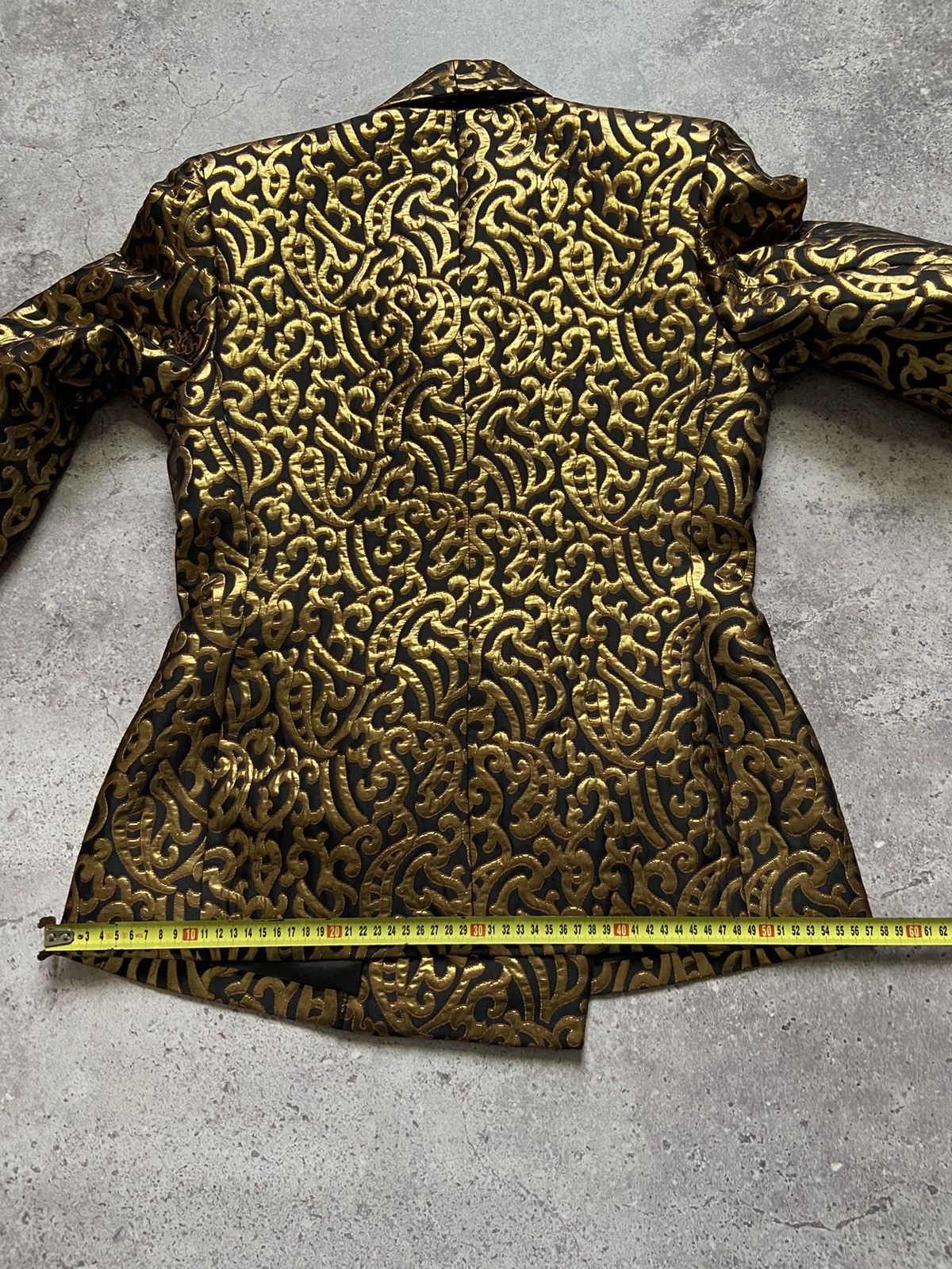 Yves Saint Laurent Yves Saint Laurent Variation Gold Jacquard Pattern Blazer Size XL / US 12-14 / IT 48-50 - 12 Thumbnail