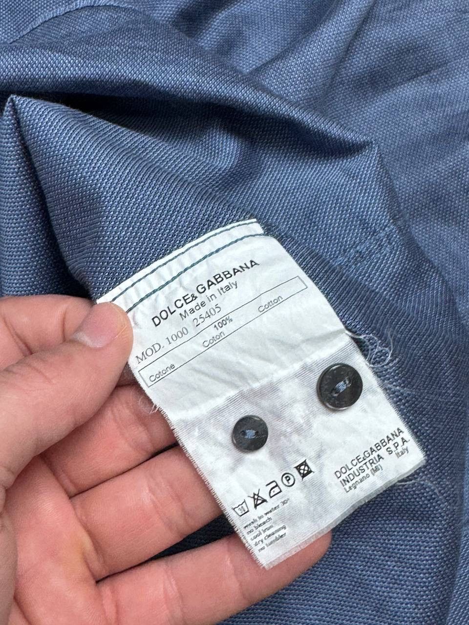 Dolce & Gabbana Dolce & Gabbana Gold Blue Button Up Dress Shirt Size US S / EU 44-46 / 1 - 6 Thumbnail