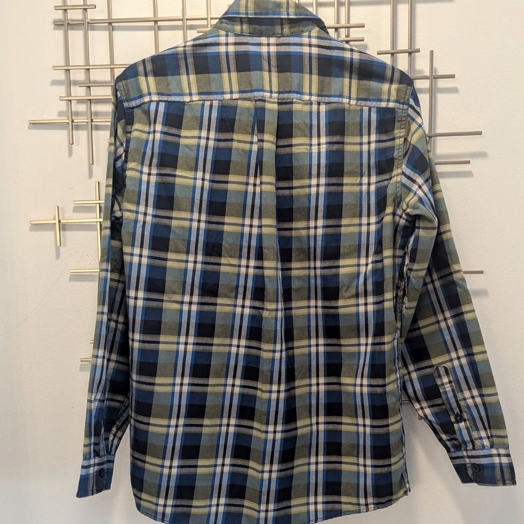 Eddie Bauer Eddie Bauer Plaid Shirt Long Sleeve Button-Down Classic Fit Men's M Blue Yellow Size US M / EU 48-50 / 2 - 2 Thumbnail