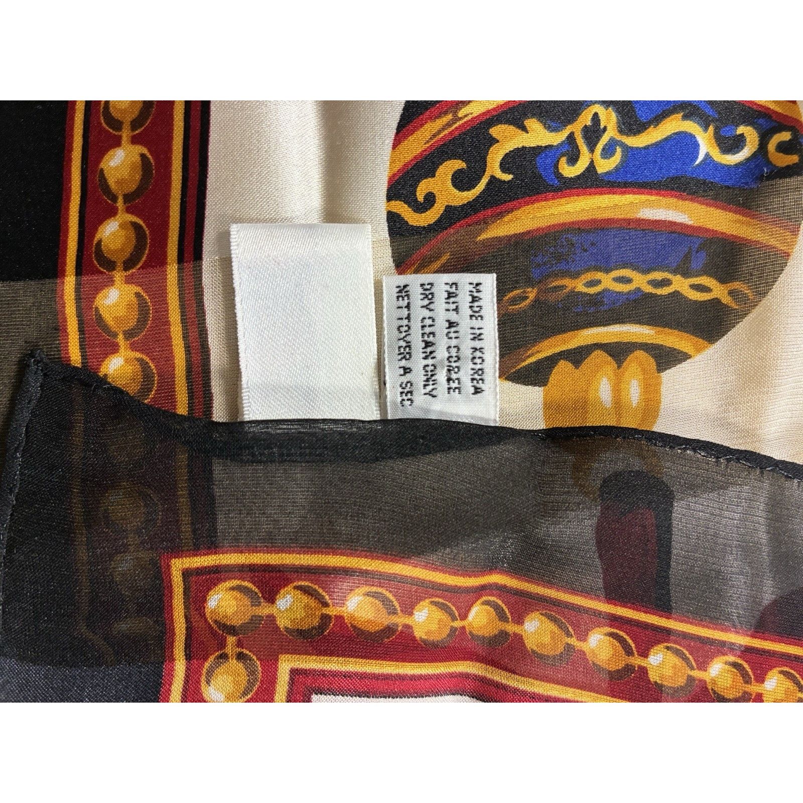 Talbots VTG Talbots 100% Silk Scarf Holiday Ornament Square Xmas Size ONE SIZE - 8 Thumbnail