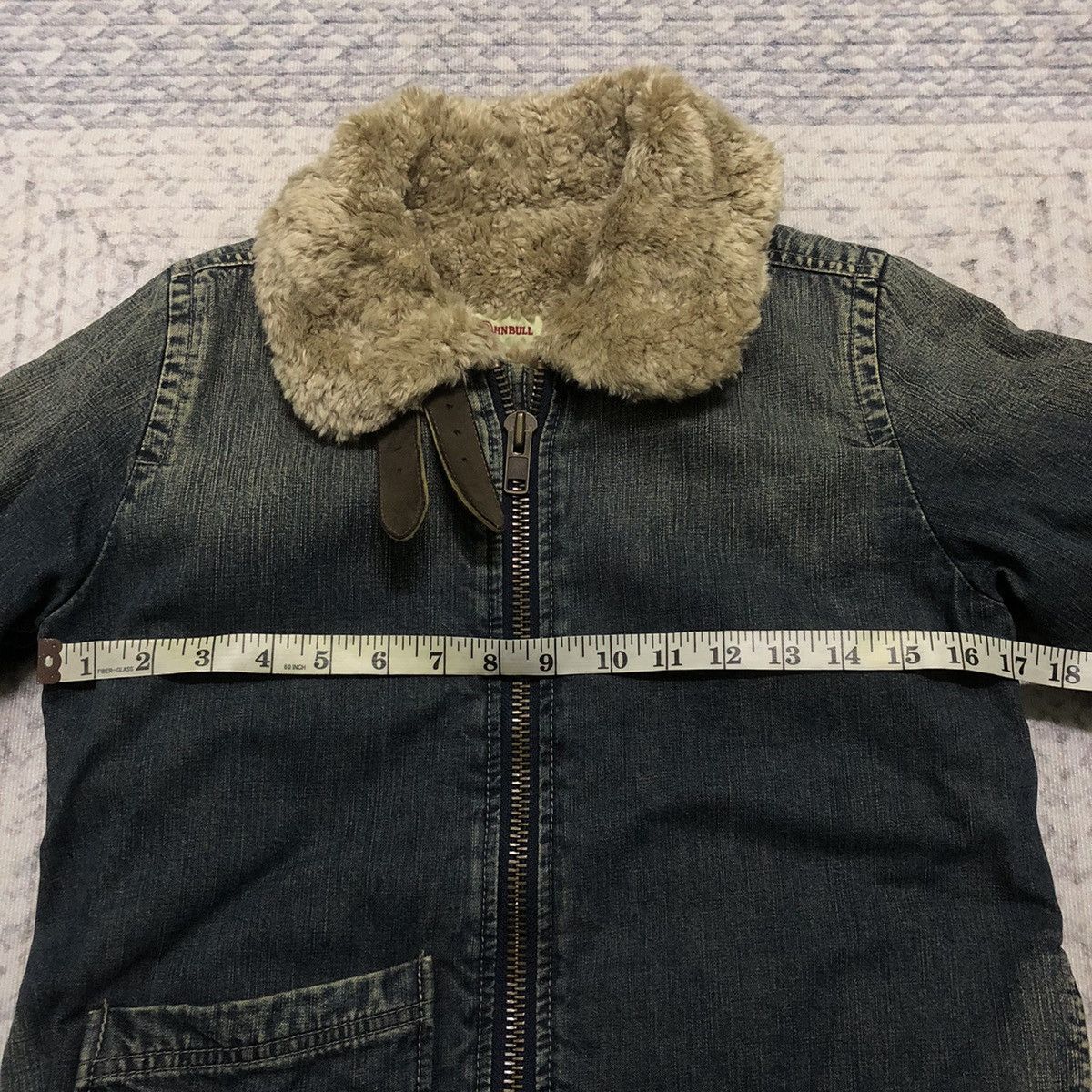 Japanese Brand × Johnbull × Vintage Rare Vintage Johnbull Fur Denim Jacket Size US XXS / EU 40 - 11 Thumbnail
